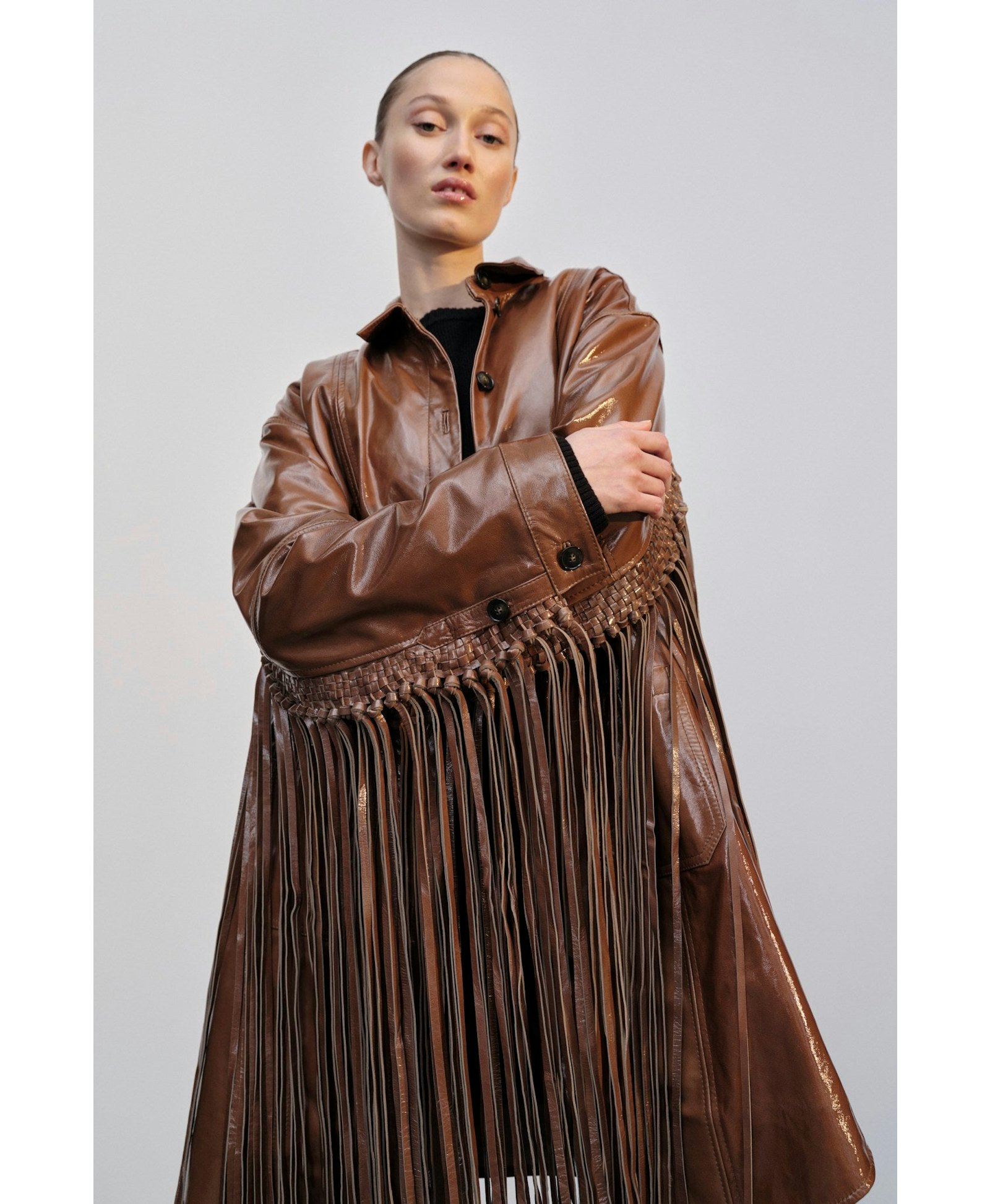 Ellen Leather Coat - Croissant made by HERSKIND