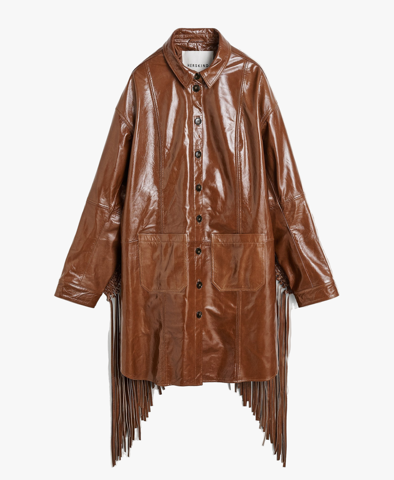 Ellen Leather Coat - Croissant made by HERSKIND
