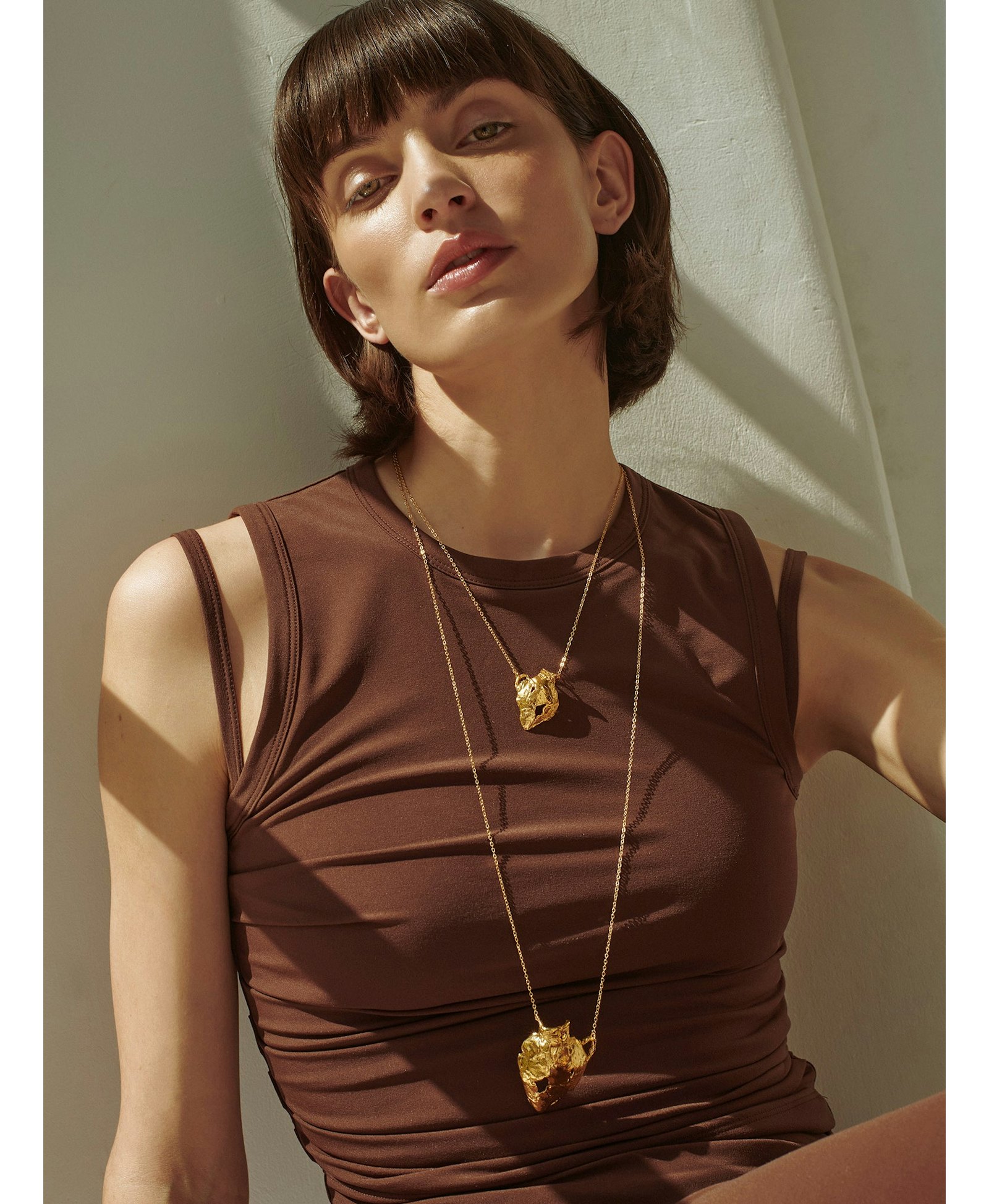 Vacation Amphora Necklace Gold in Gold made by Eva Remenyi
