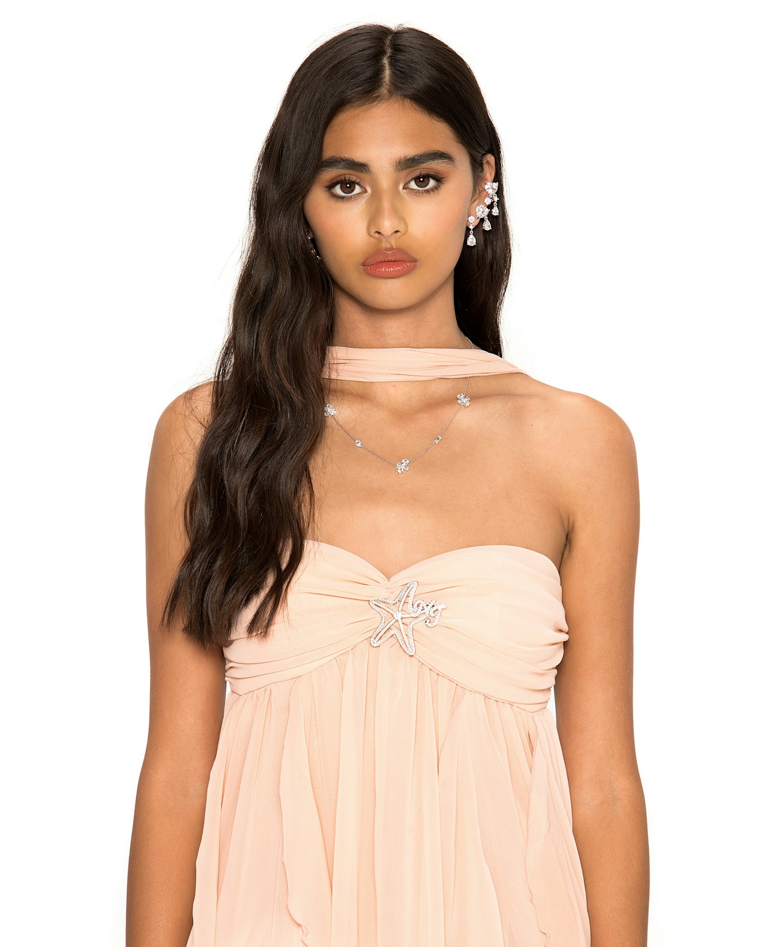 Mariah Dress (Peach) in Pink made by Nana Jacqueline