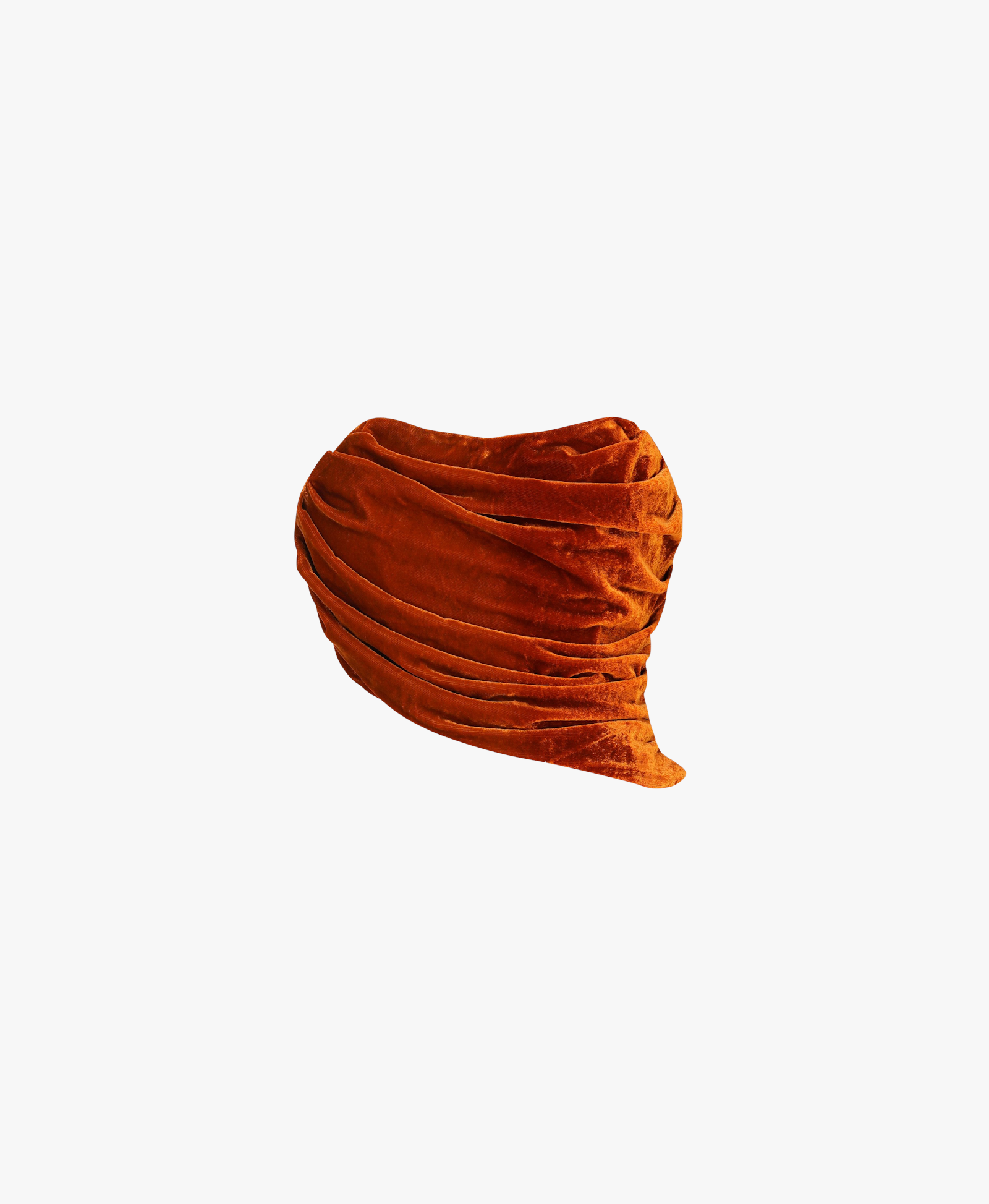 Velvet Draped Bustier made by Szabo Sihag