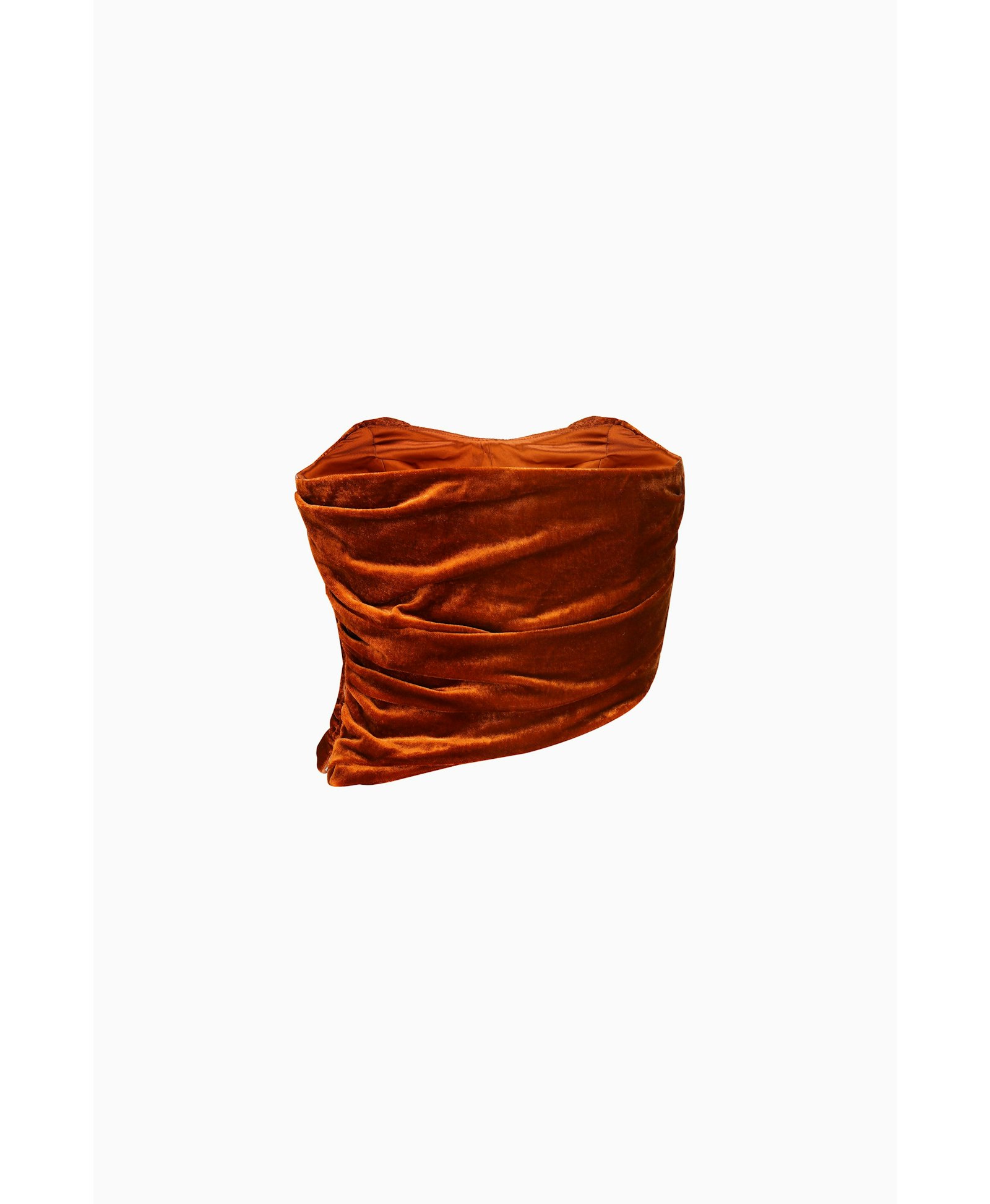 Velvet Draped Bustier made by Szabo Sihag