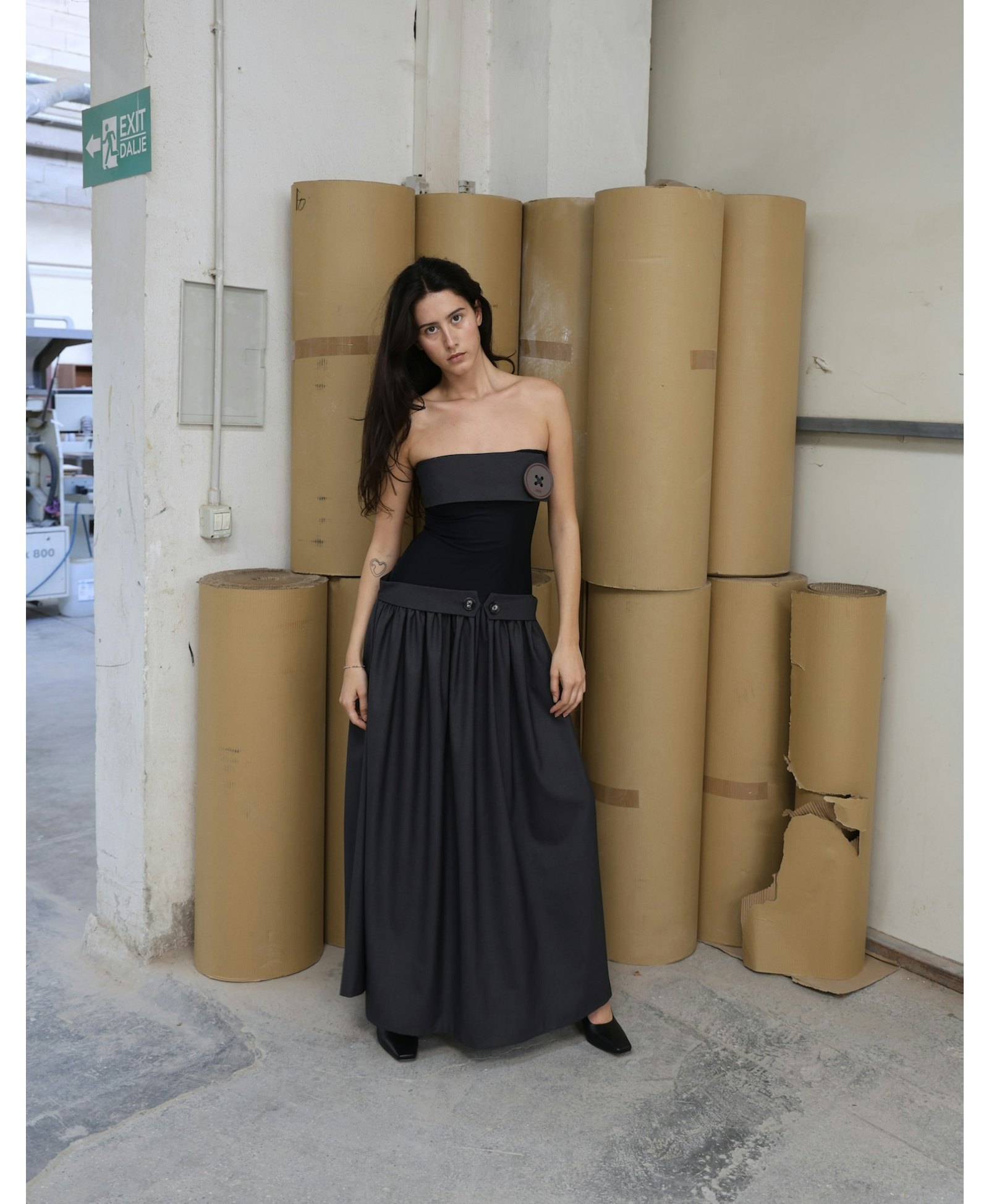 TIREL Button Long Dress made by MAET