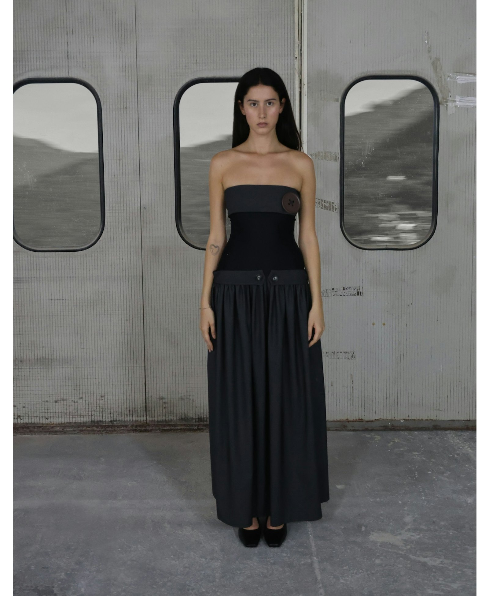 TIREL Button Long Dress made by MAET