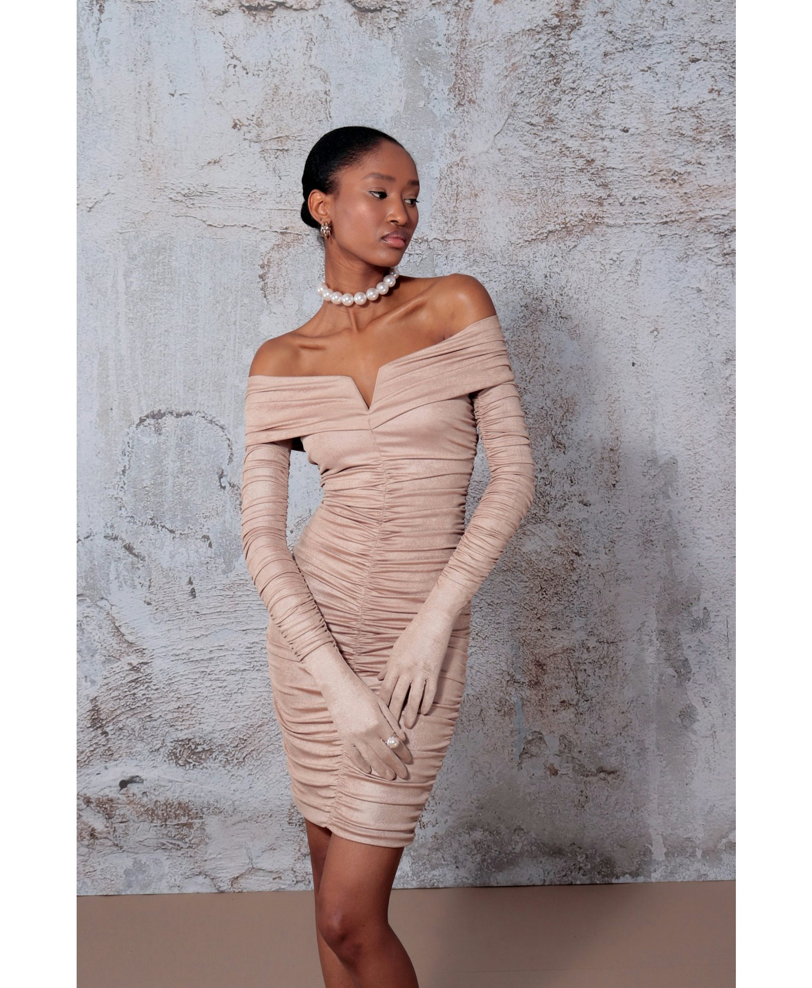 Dress Alexa Gold made by HALEWSKI