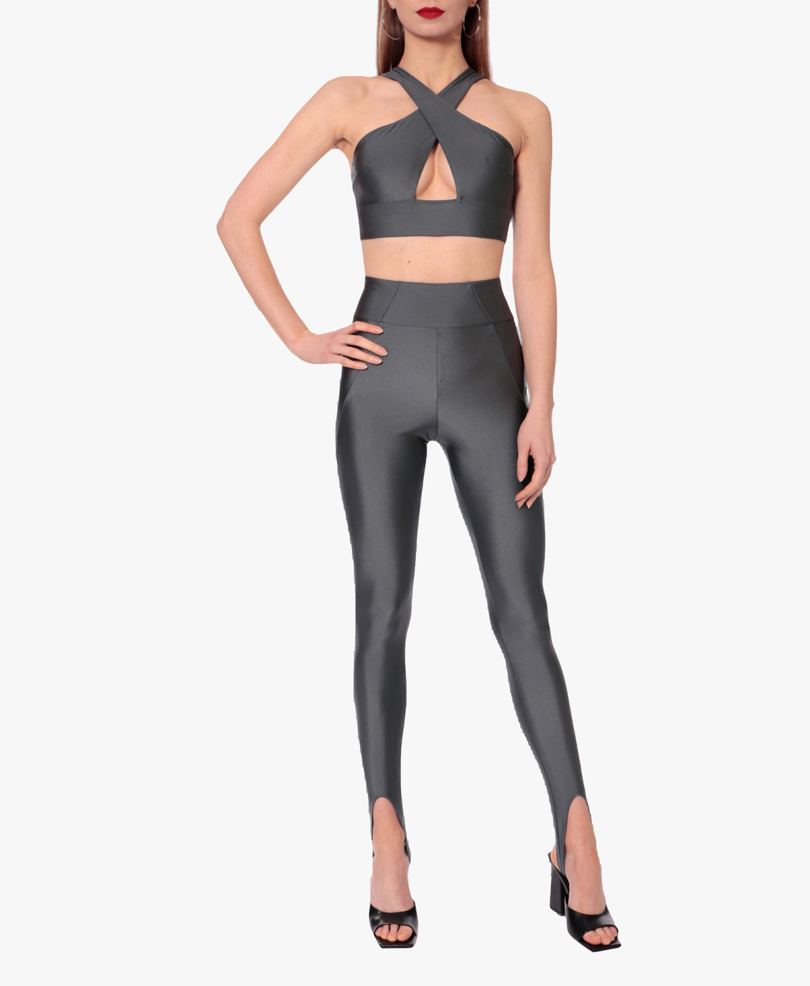 Pants Gia Smoked Pearl in Grey made by HALEWSKI