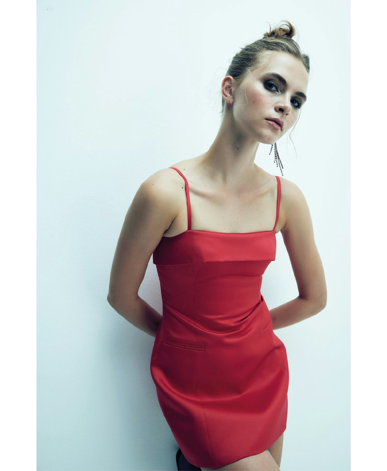 Gaia Mini Dress in Fiery Red made by Nazli Ceren