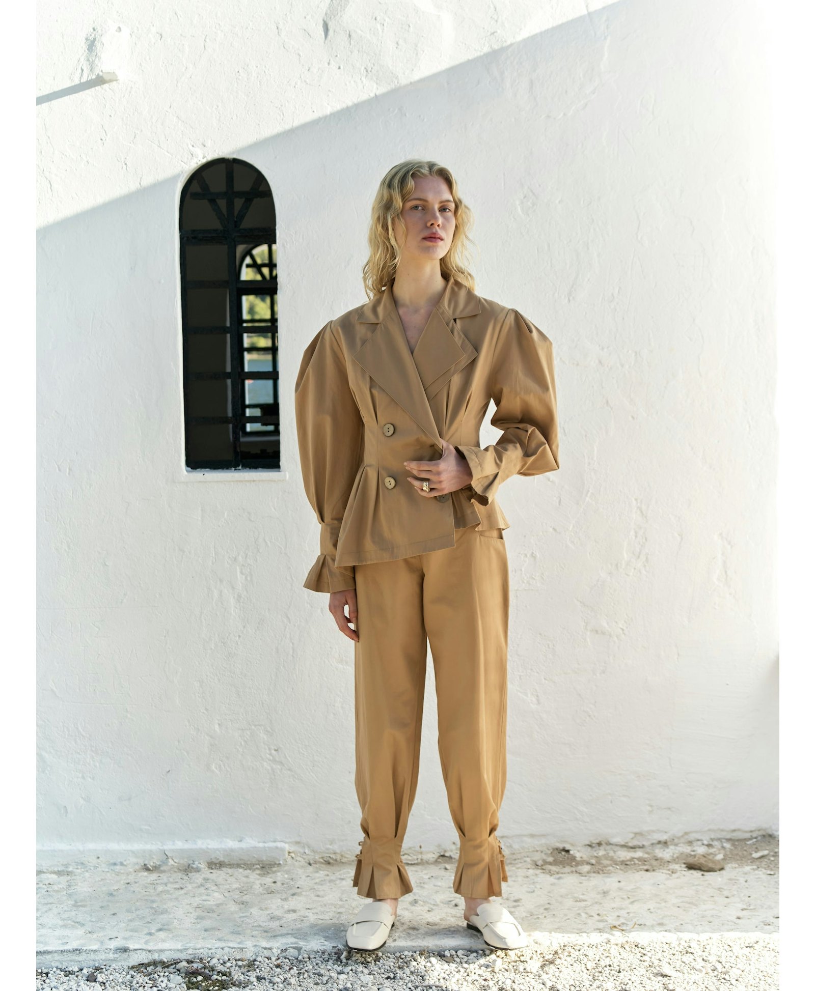 Raff Asymmetric Cotton Jacket made by Nazli Ceren