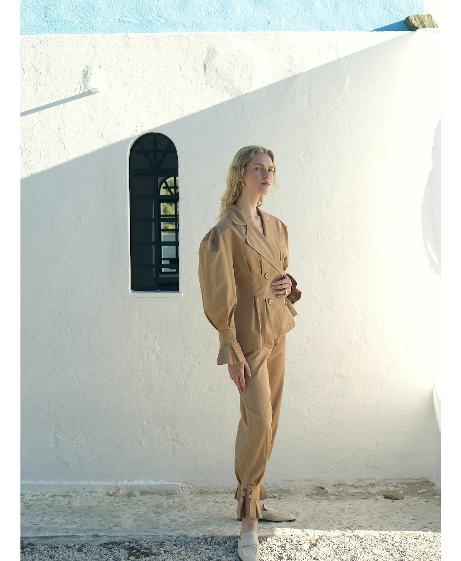 Raff Asymmetric Cotton Jacket made by Nazli Ceren