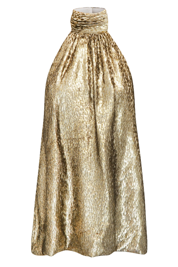 Nué Kiki Balloon Dress In Gold