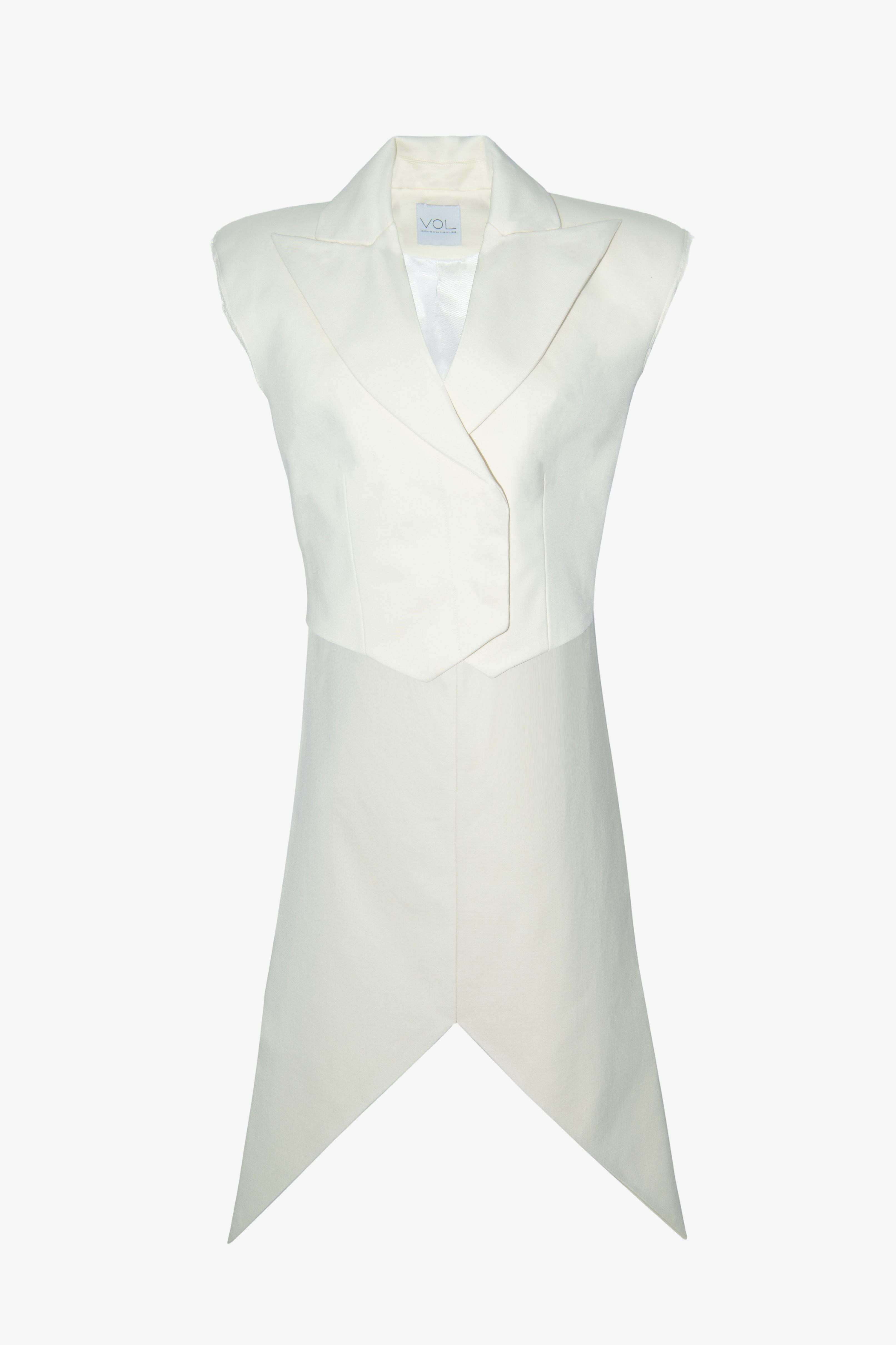 Vestiaire D'un Oiseau Libre White Structured Tailcoat