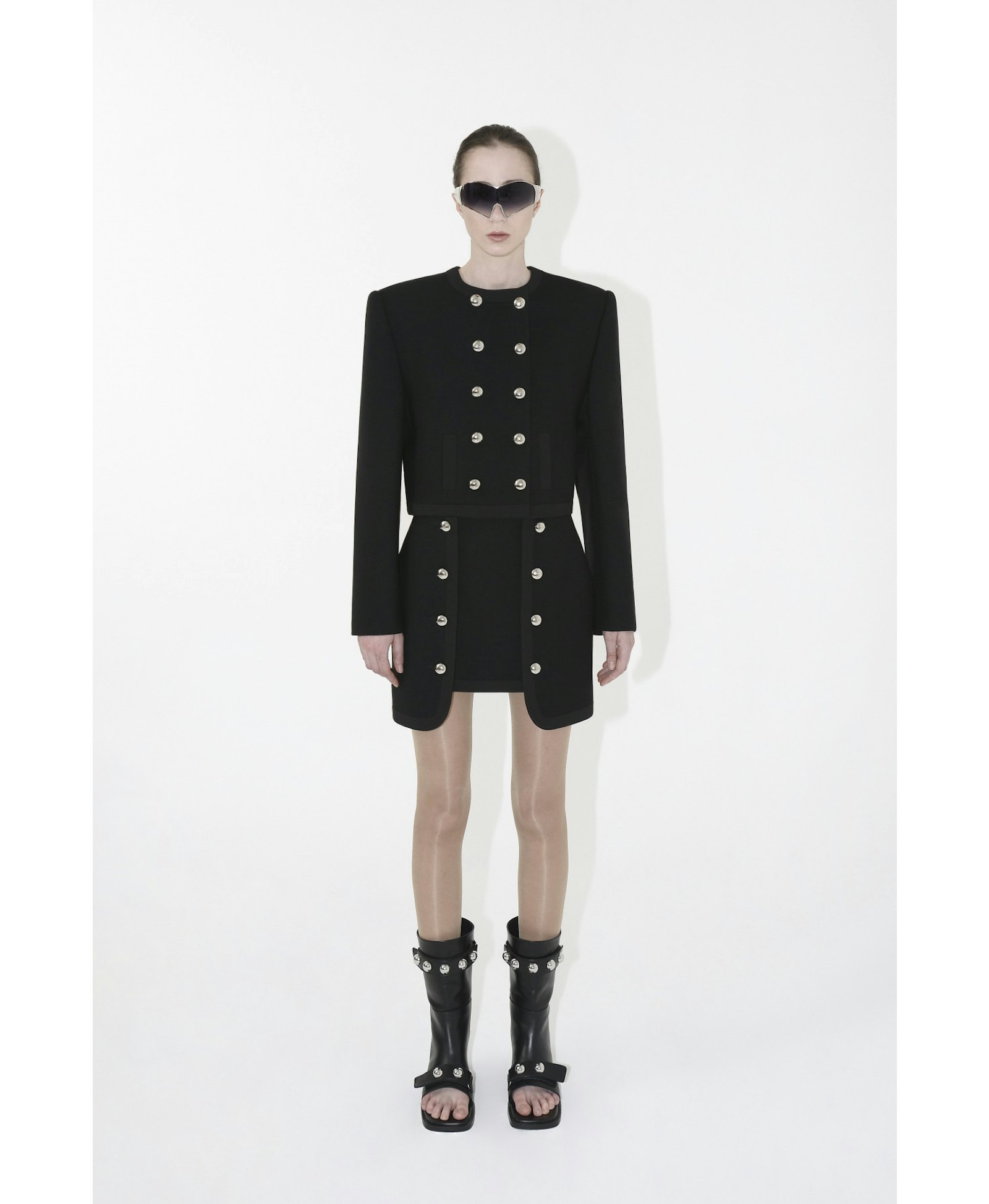 WOOL DOUBLE-BREASTED BLAZER in Black made by KEBURIA