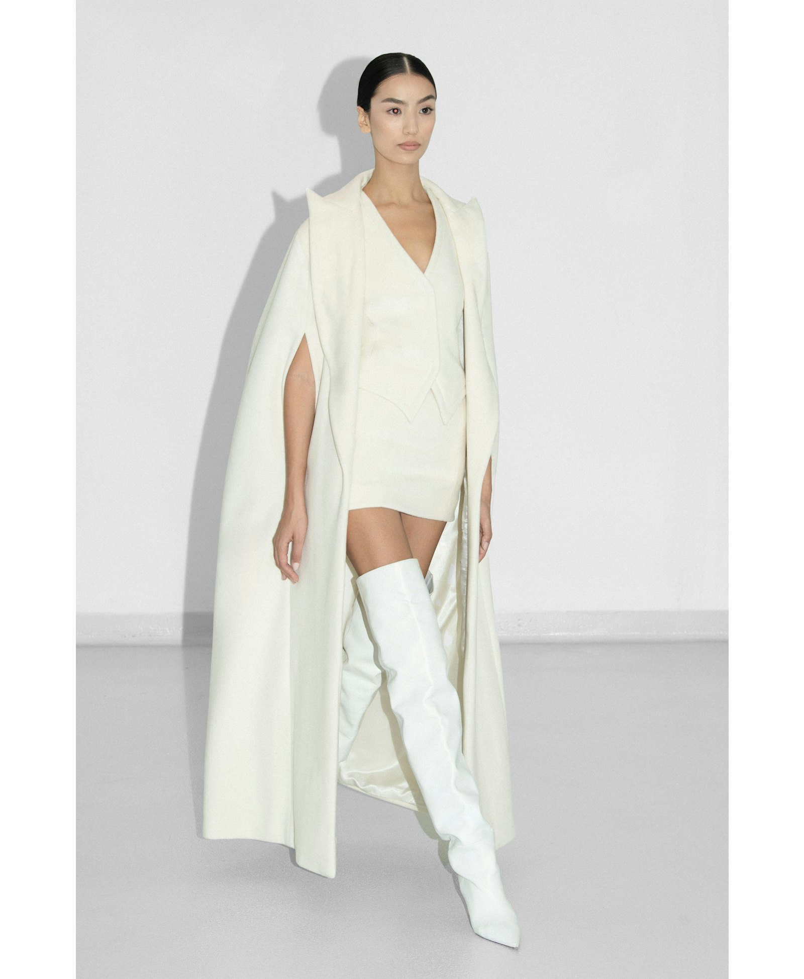 FUR CASHMERE BLEND CAPE made by Vestiaire d'un Oiseau Libre