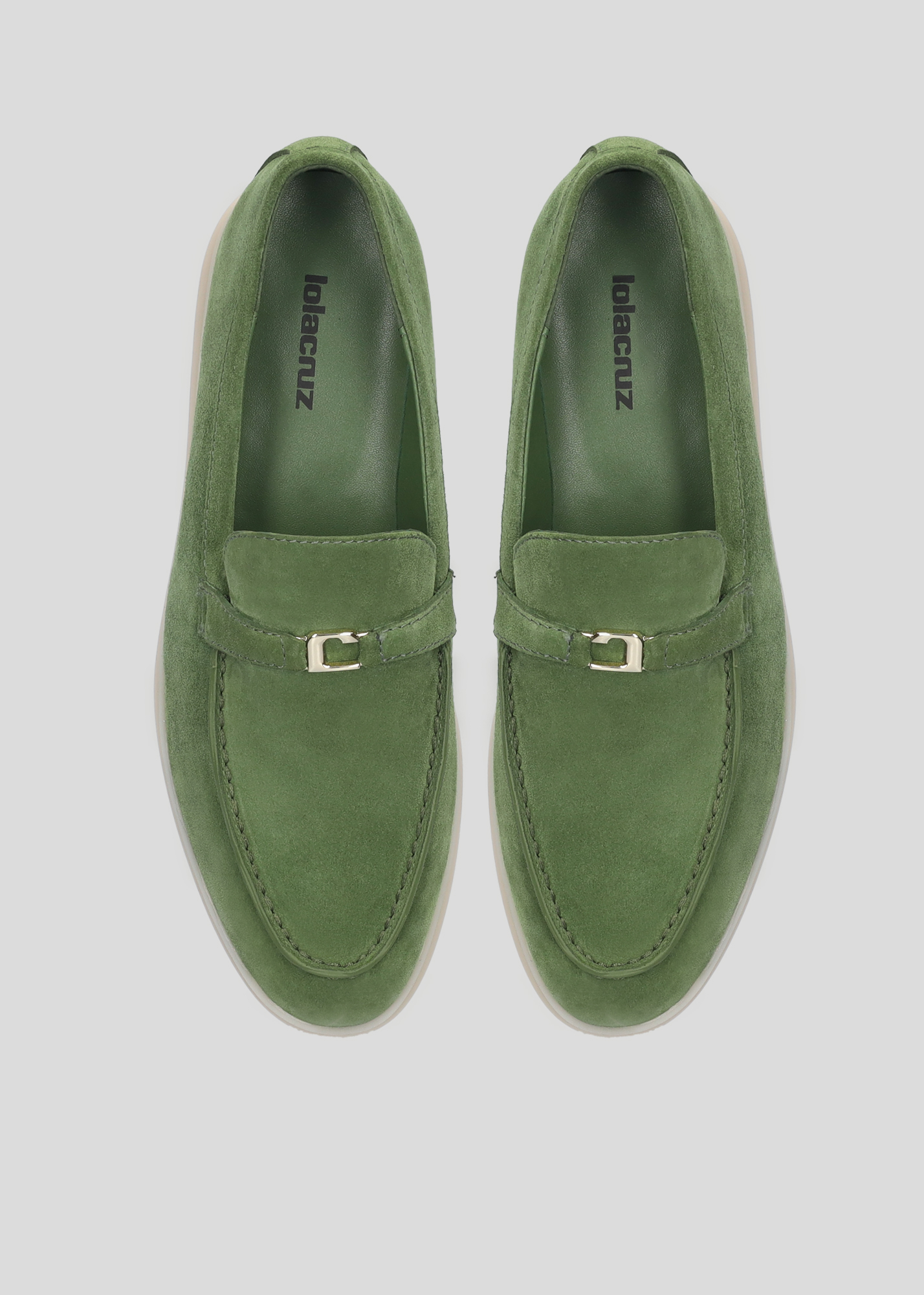Shop Lola Cruz Shoes Rhodes Loafer In Green
