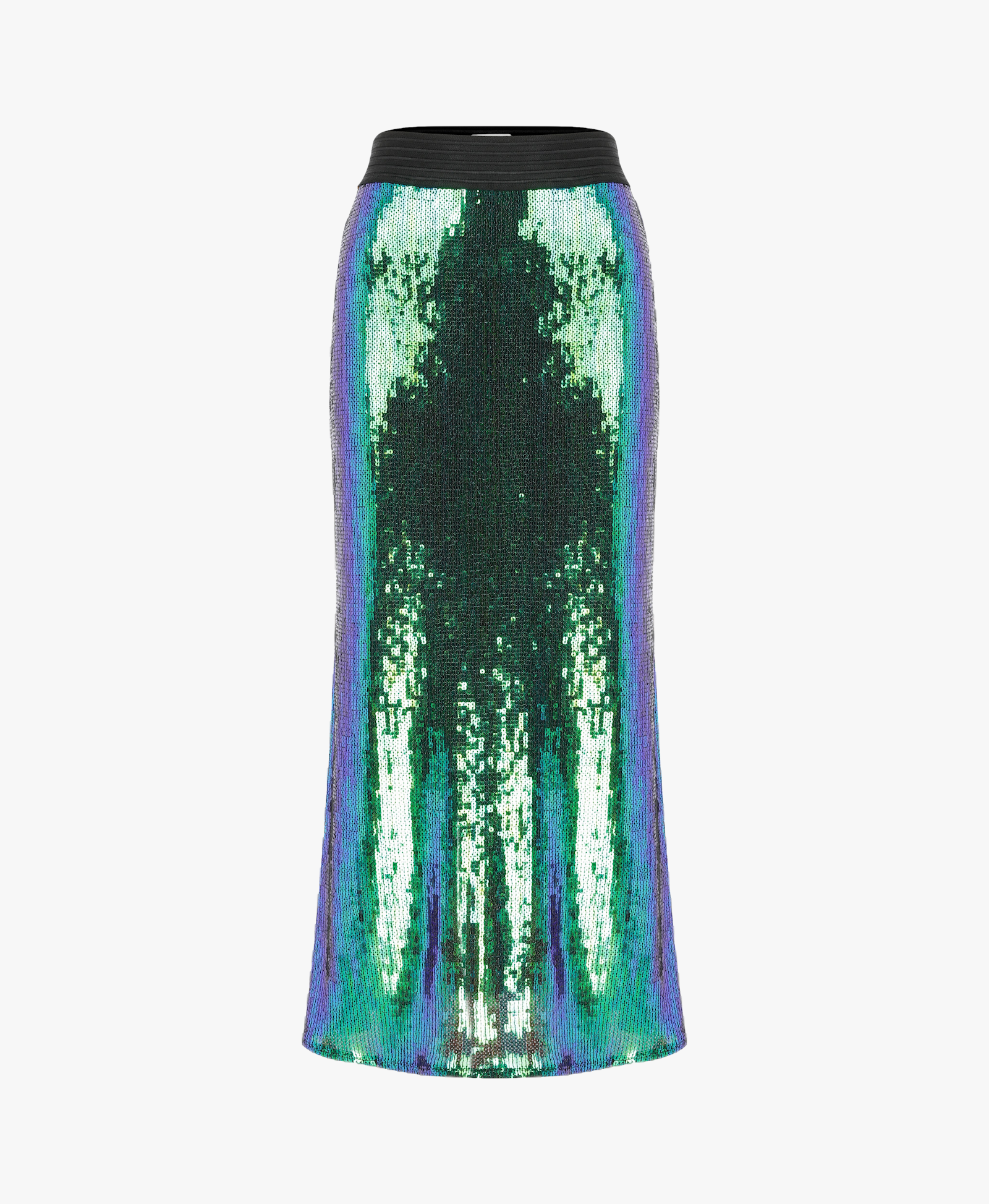 Joelle Sequin Maxi Skirt in Océan Bleu in Green made by Nazli Ceren