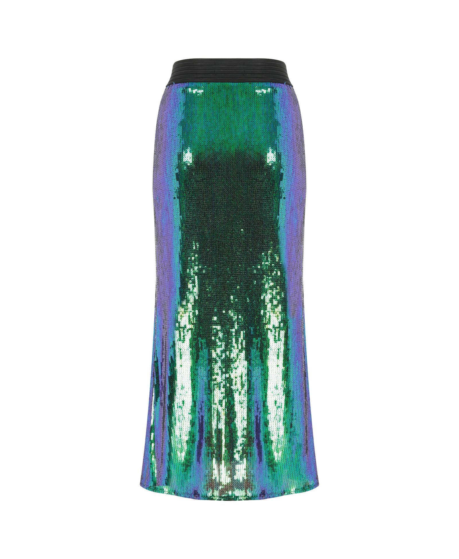 Joelle Sequin Maxi Skirt in Océan Bleu in Green made by Nazli Ceren