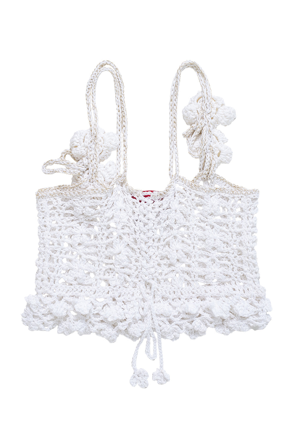 Shop Andreeva White Vanilla Handmade Crochet Top