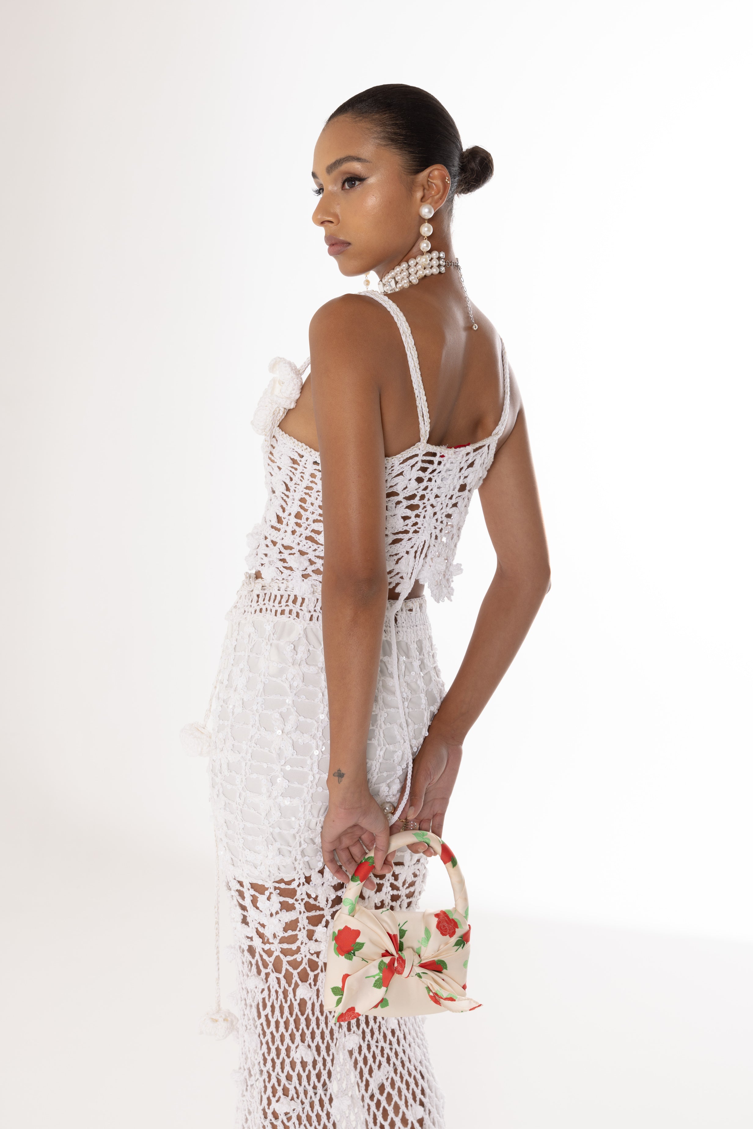 Shop Andreeva White Vanilla Handmade Crochet Top