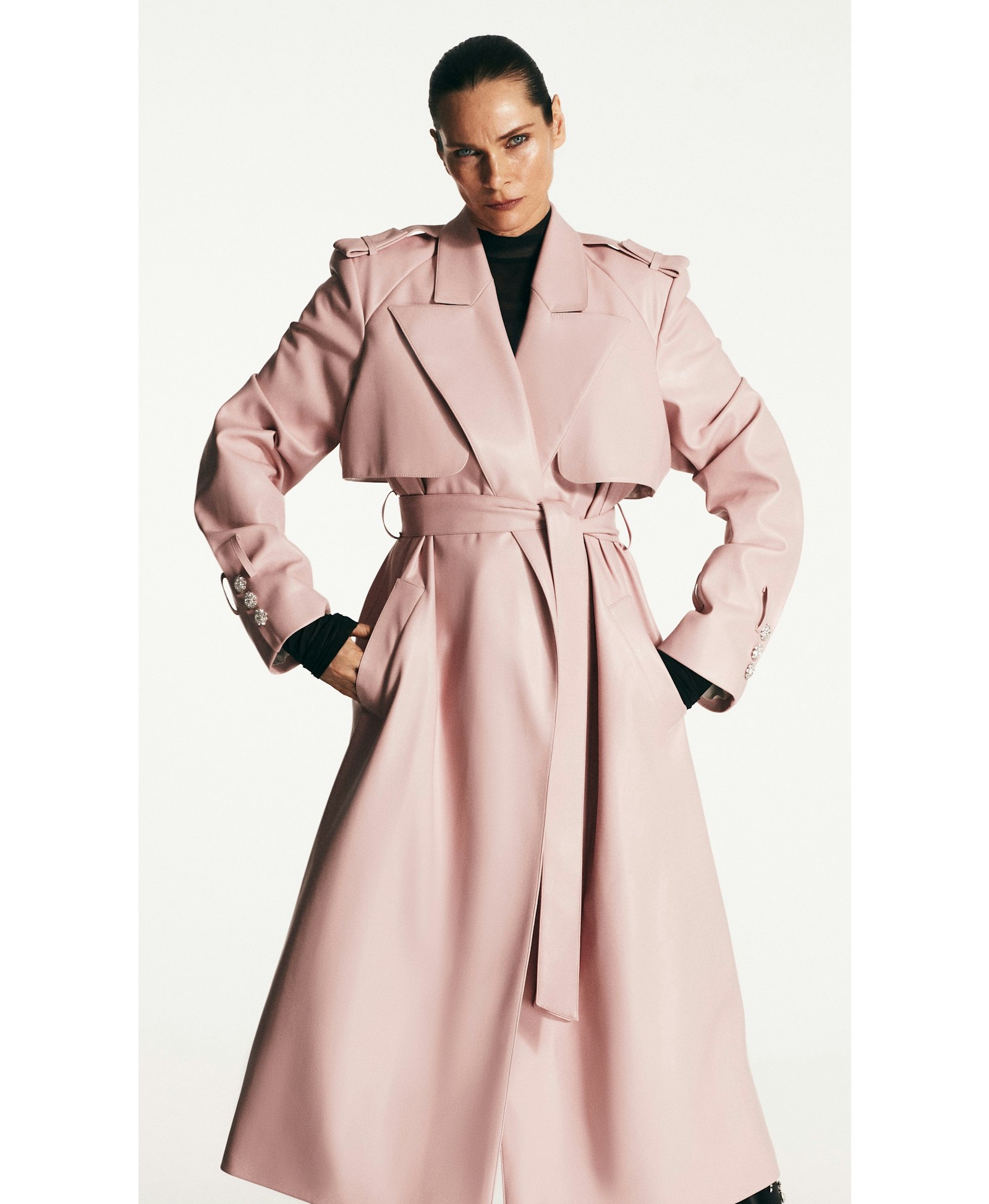 Eco-leather Trench made by Gasanova