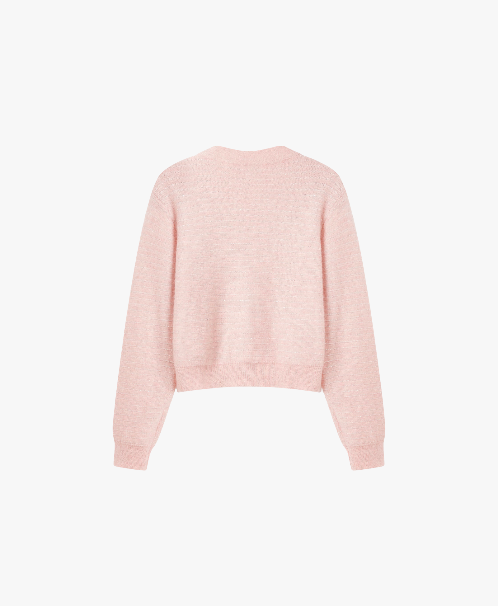 SEQUINED SHORT CARDIGAN in Pink made by CRUSH Collection