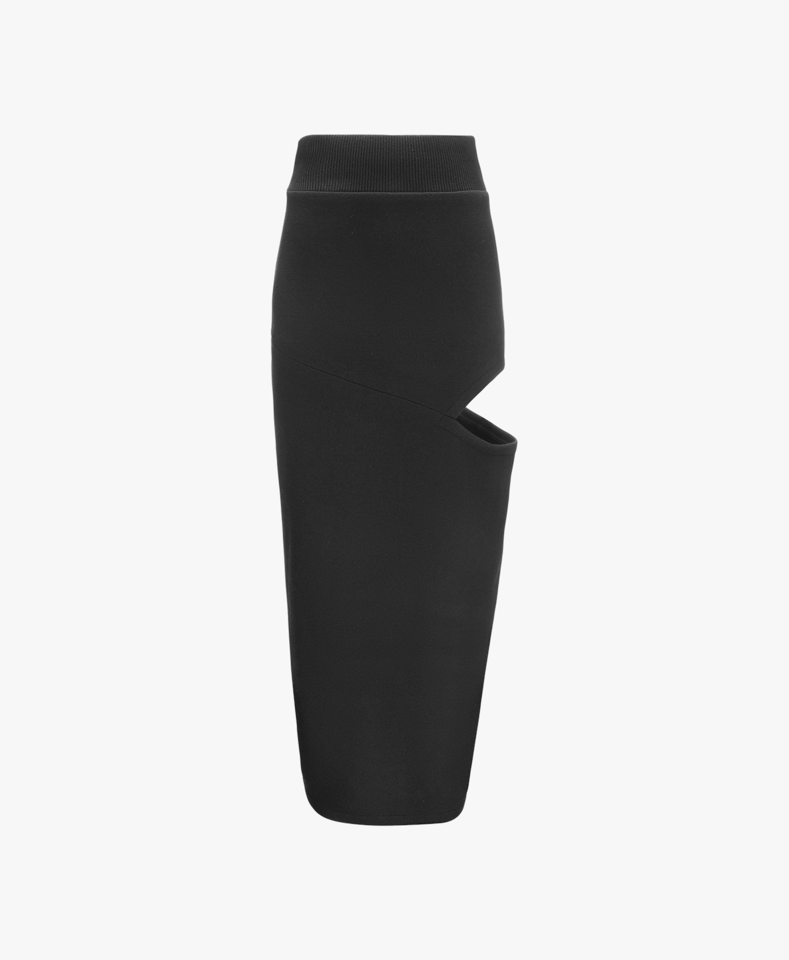 Long Skirt With A Cutout In Black made by YAVORSKA
