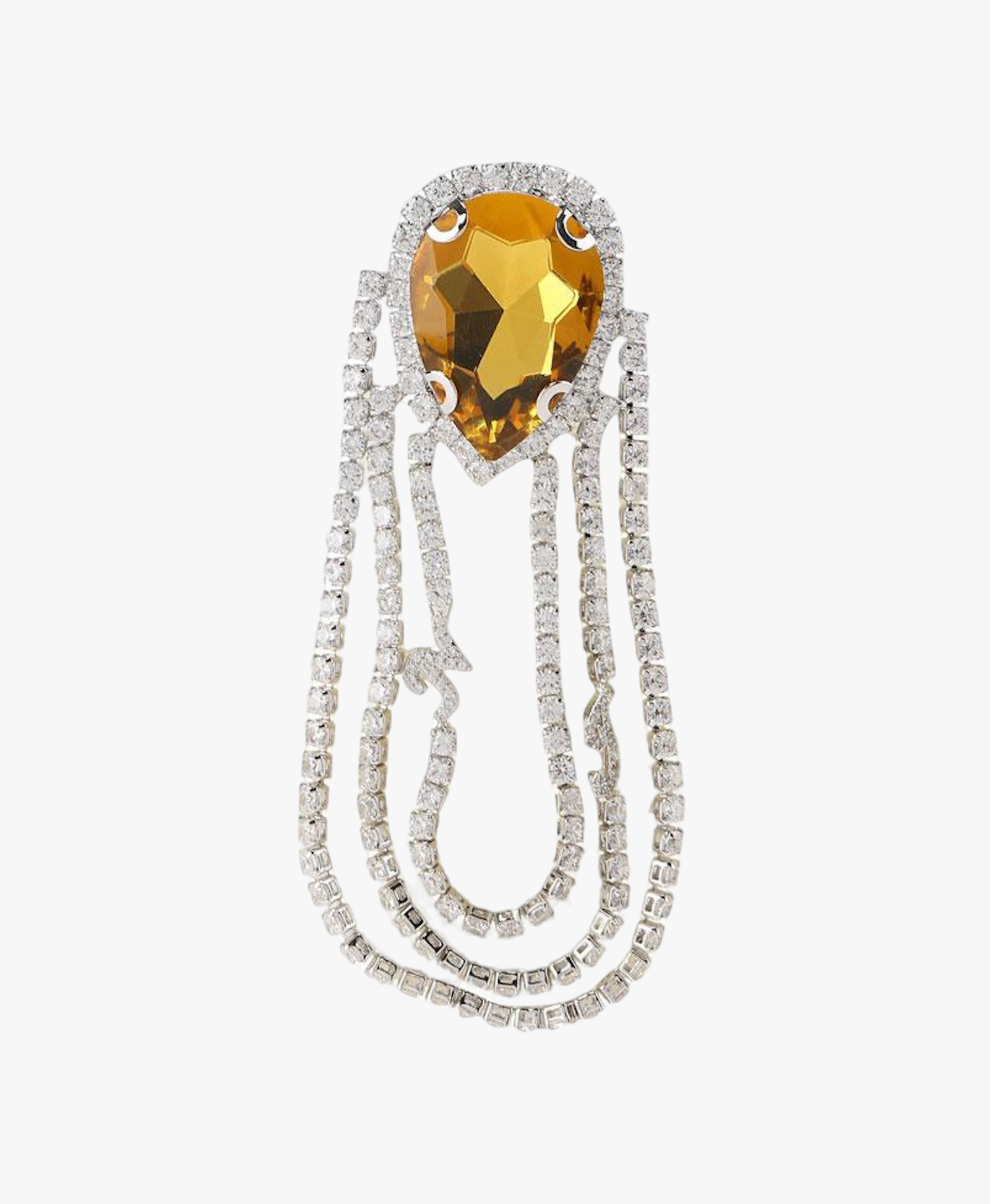 Crystal Teardrop Earrings in Rustic Gold in Yellow made by Nana Jacqueline