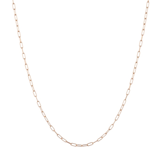 ALI GRACE JEWELRY ROSE GOLD ROUNDED PAPERLINK CHAIN