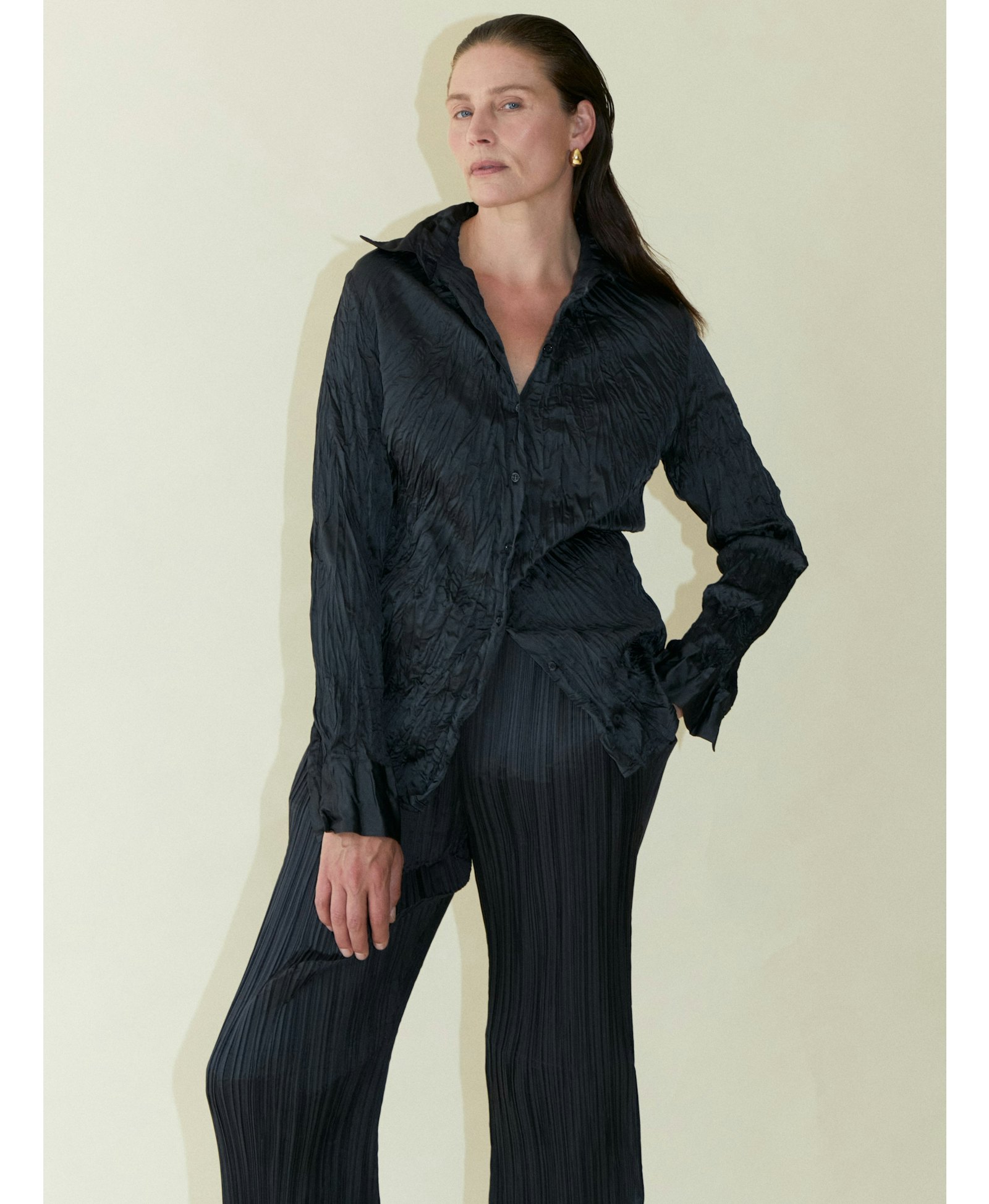 Crinkle Satin Shirt made by CAHAYA STUDIOS