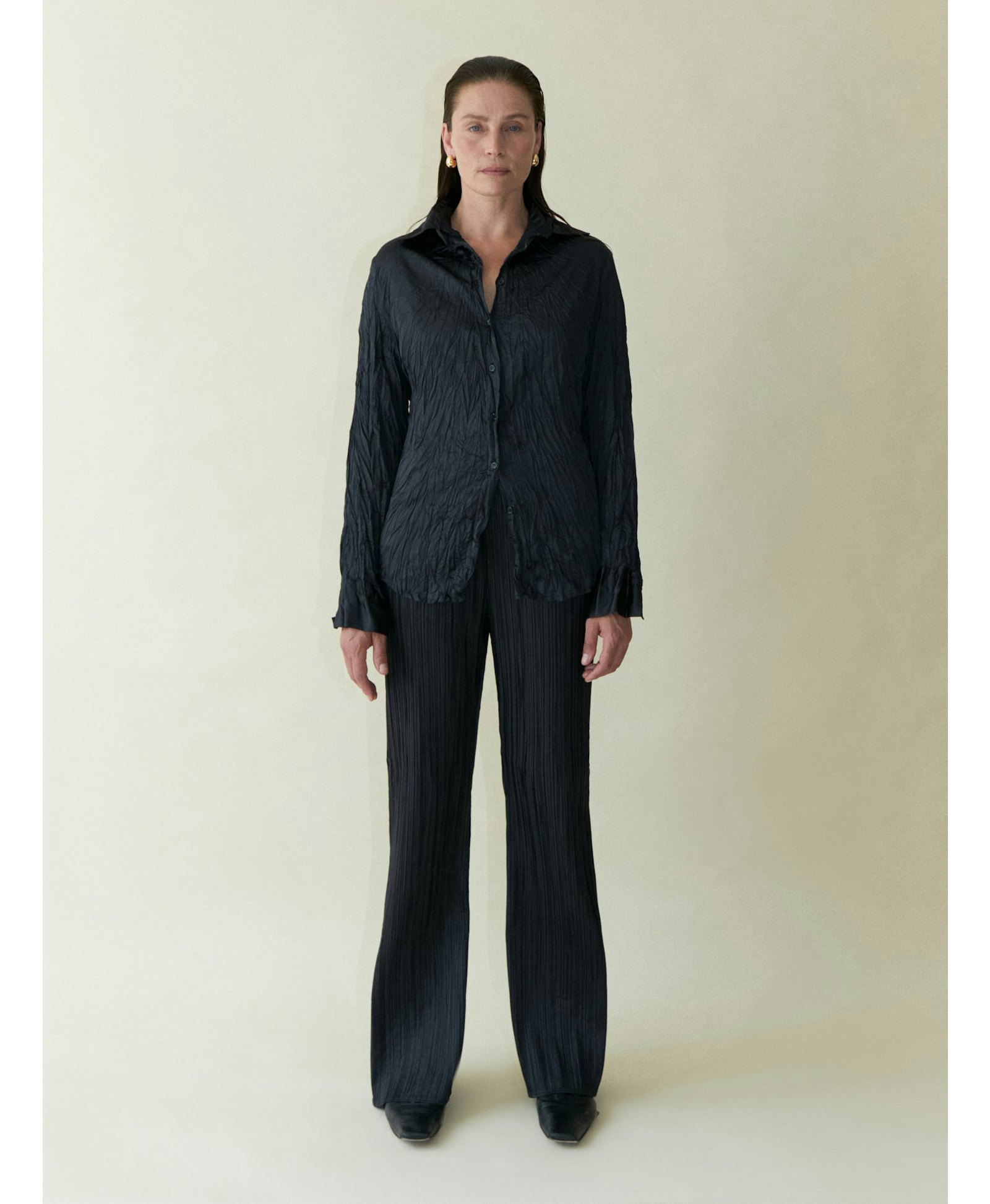 Crinkle Satin Shirt made by CAHAYA STUDIOS