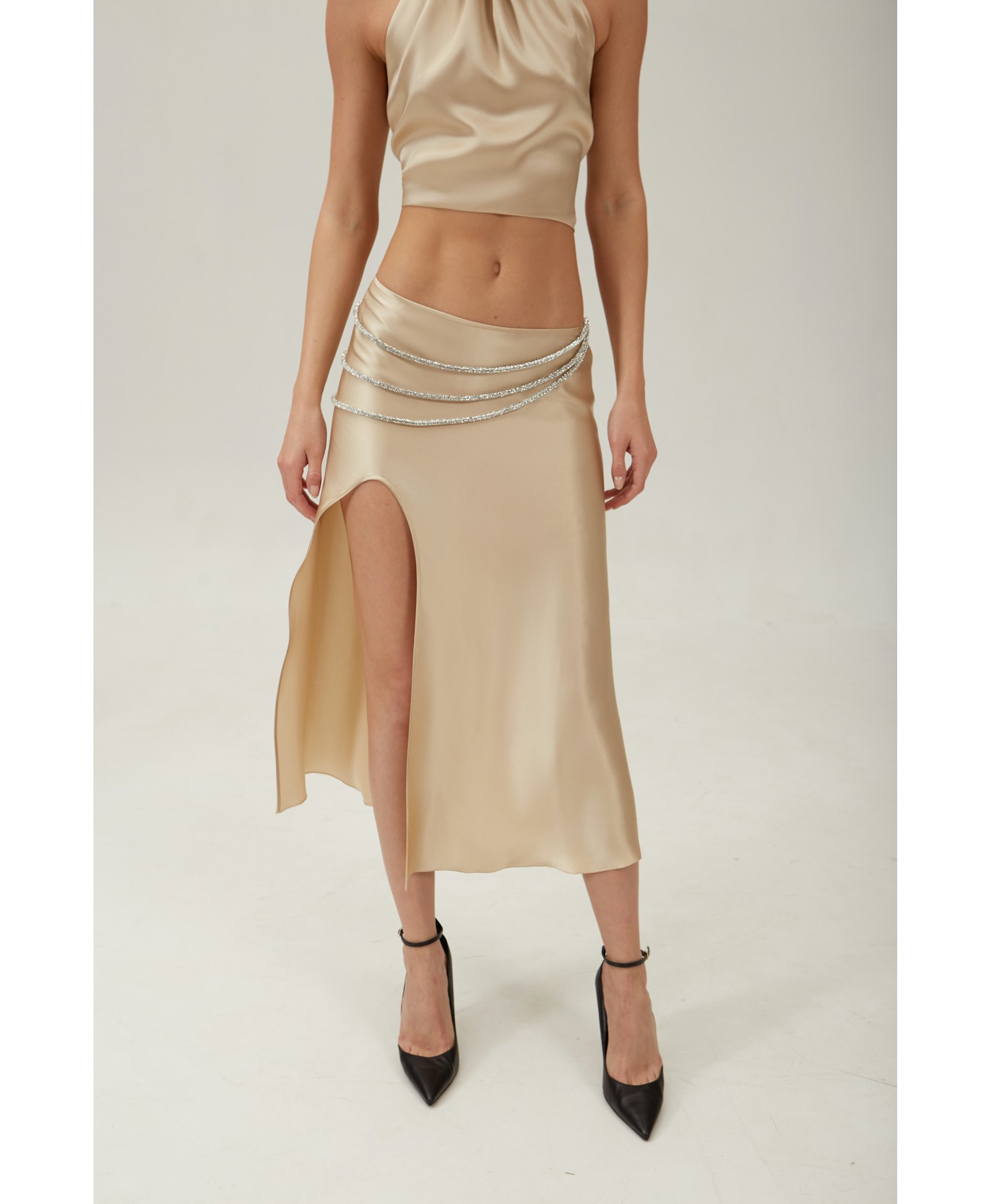 Laetitia silk skirt made by NUÉ