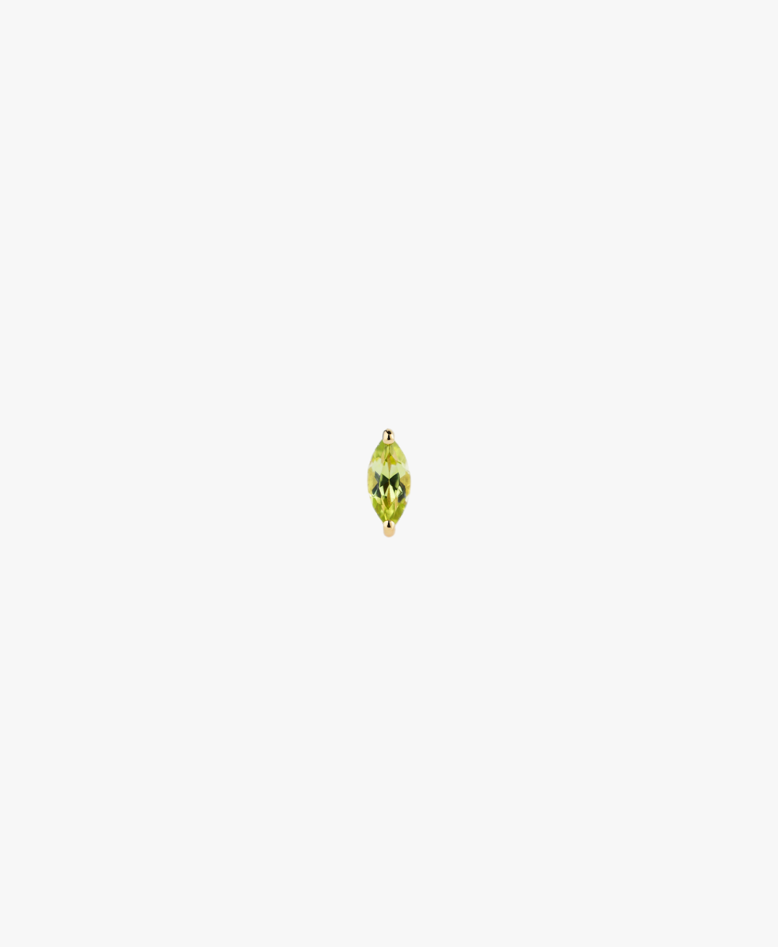 MARQUISE CUT PERIDOT LABRET - YELLOW GOLD made by ENNUI