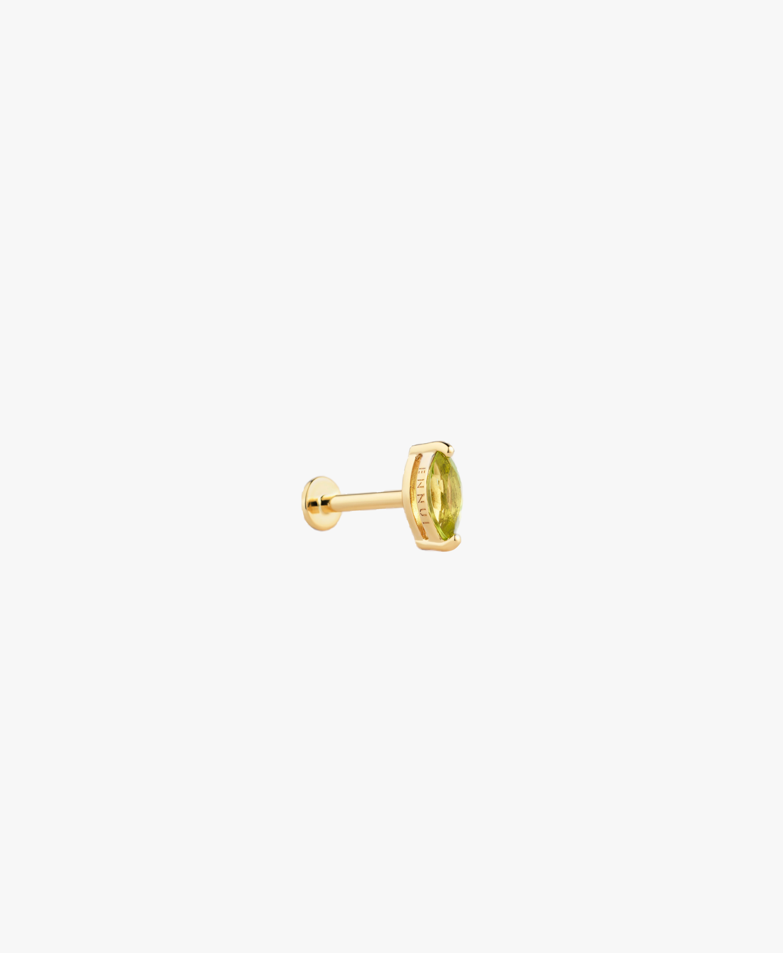 MARQUISE CUT PERIDOT LABRET - YELLOW GOLD made by ENNUI