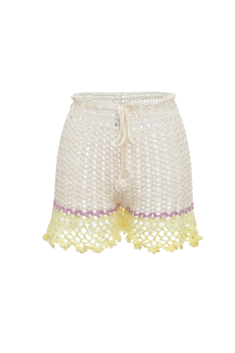 Shop Andreeva White Handmade Crochet Shorts