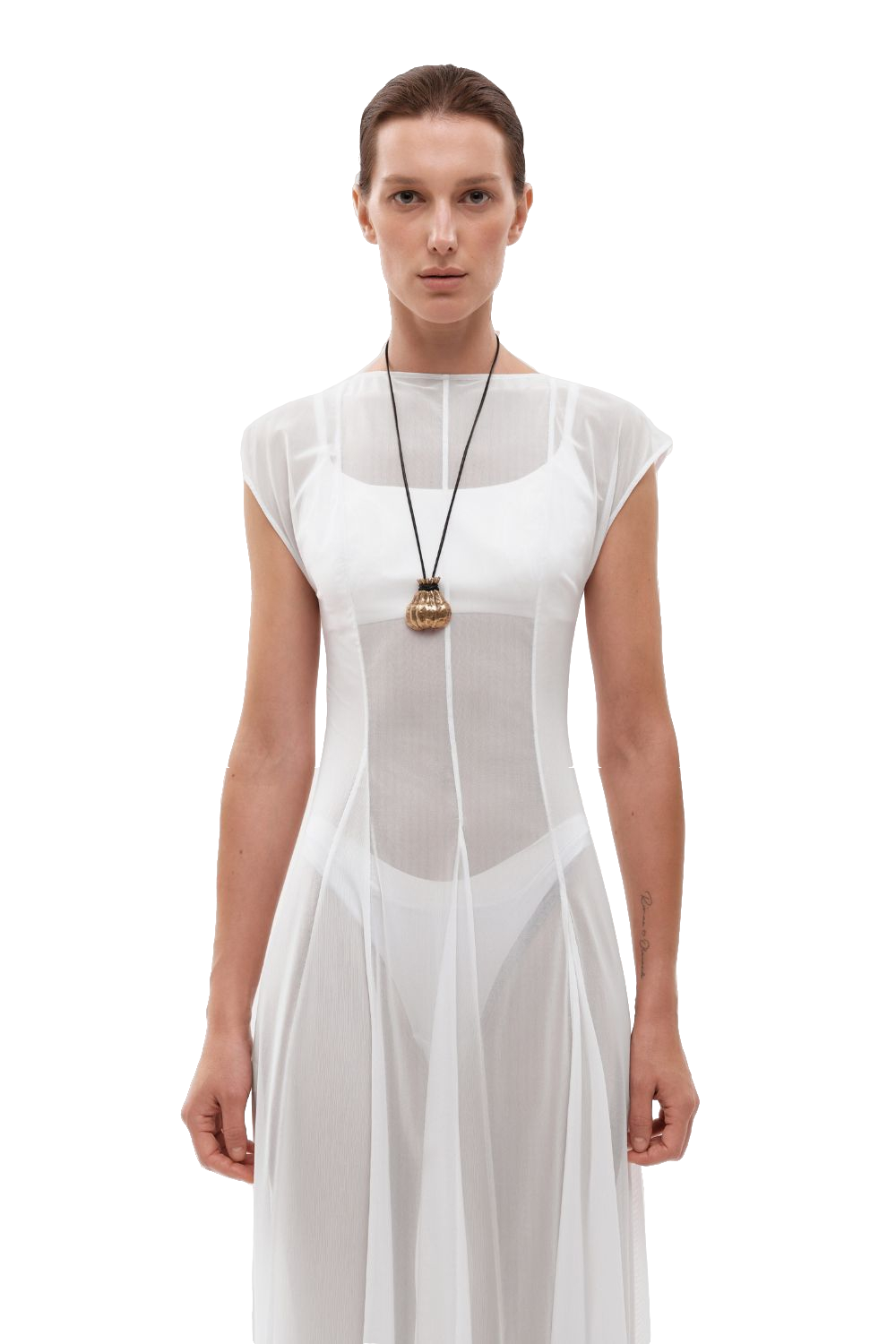 Shop Gasanova Asymmetrical Dress In White