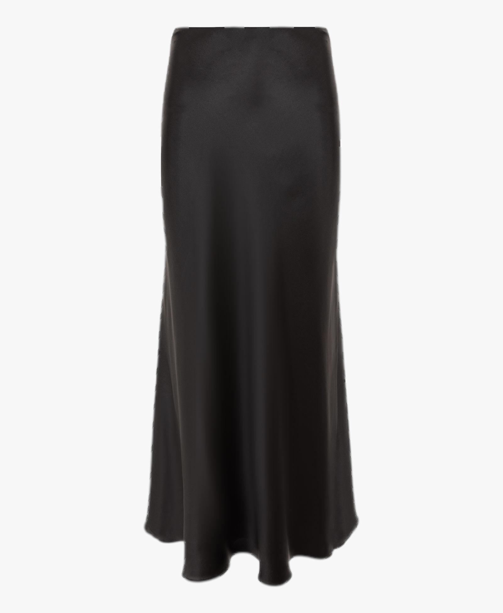 High-Rise Satin Silk Slip Skirt in Black made by Aureliana