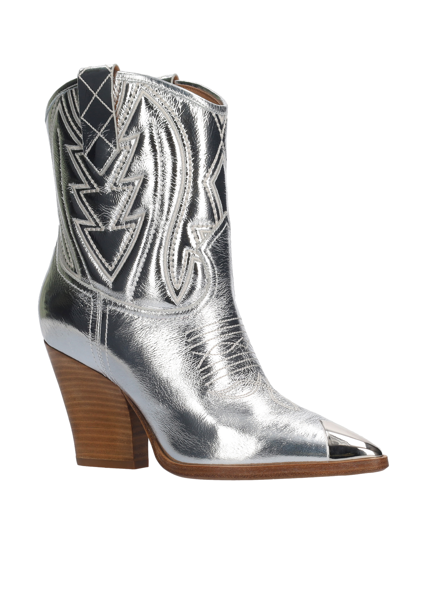 Shop Lola Cruz Shoes Gambels Boots 85 In Silver