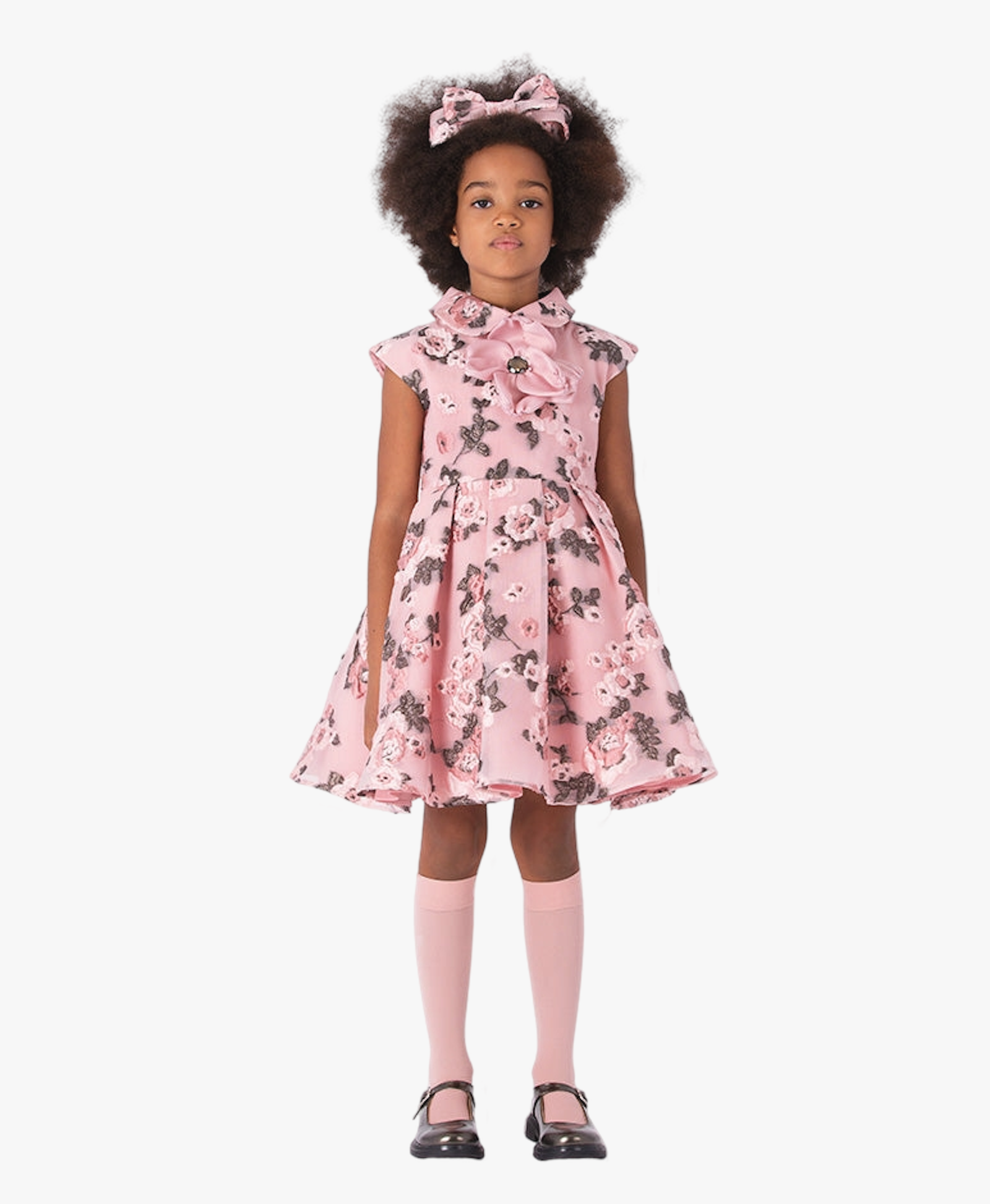 Floral Jacquard Girls Dress made by Mama Luma