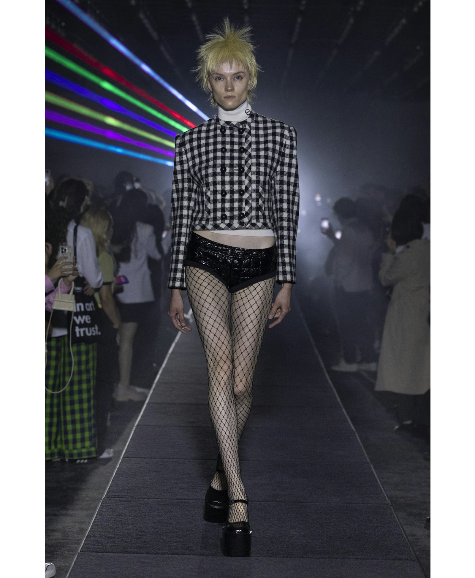 CHECKED DOUBLE-BREASTED JACKET made by KEBURIA