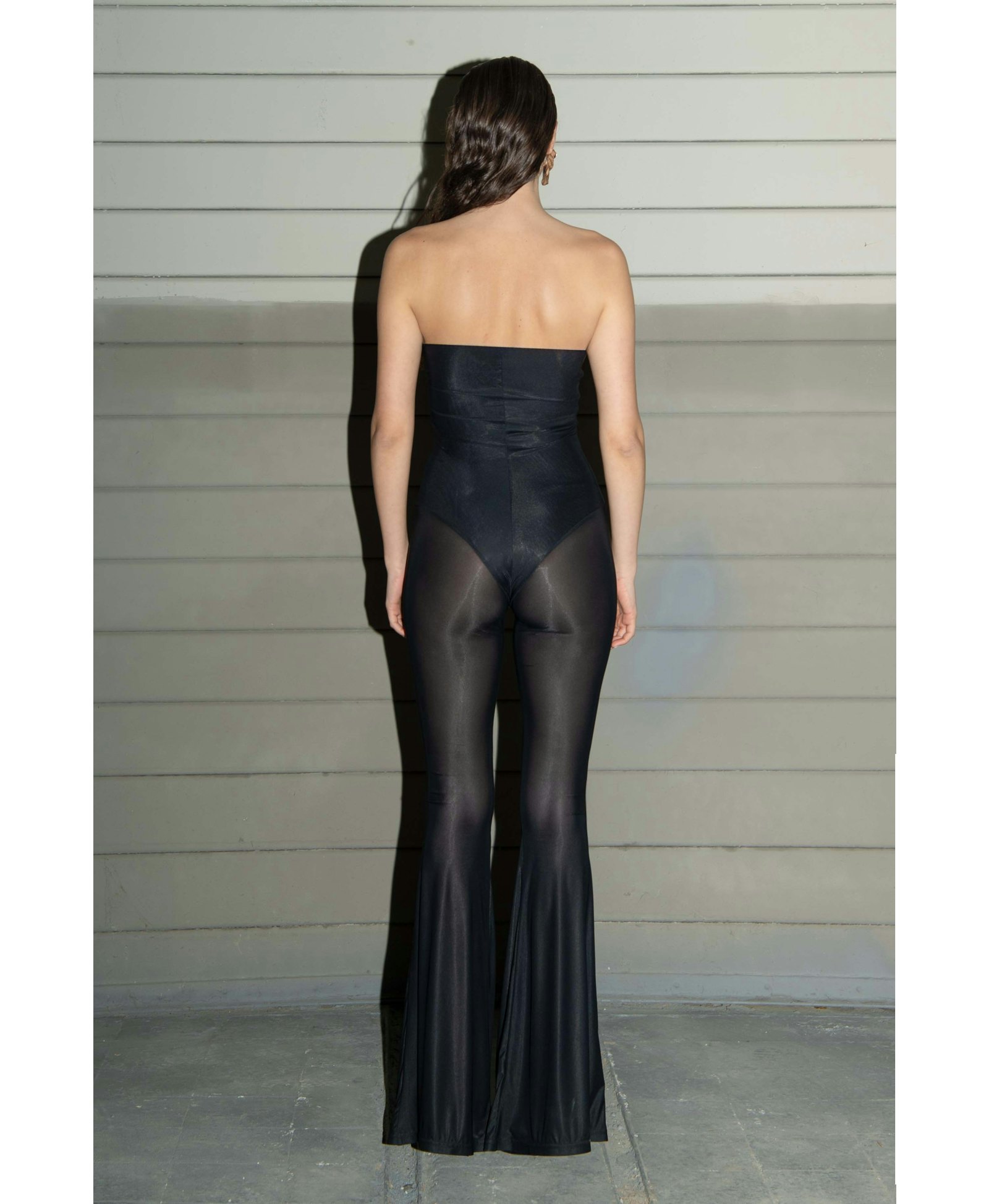 LYCRA FLARED JUMPSUIT made by Vestiaire d'un Oiseau Libre