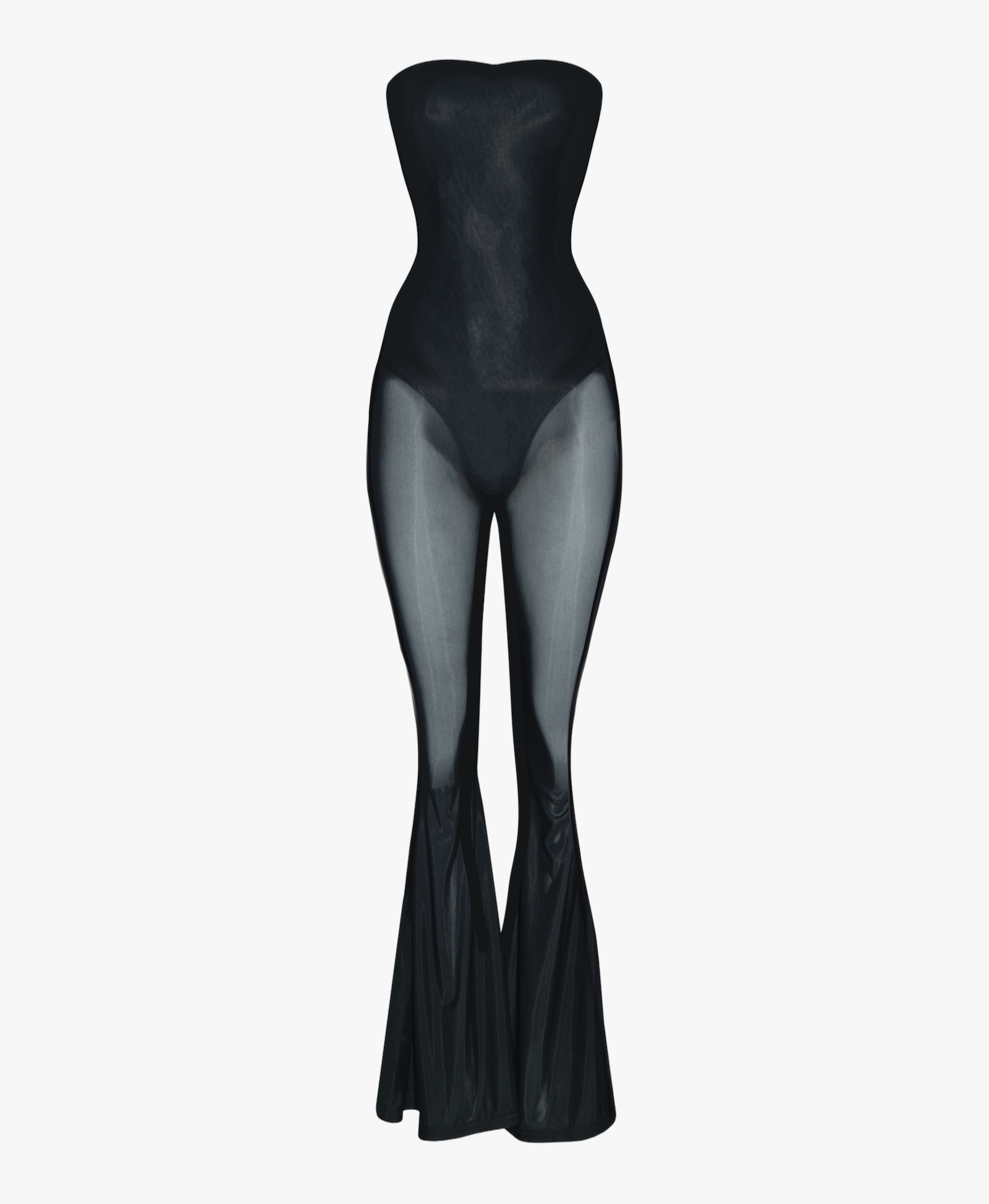 LYCRA FLARED JUMPSUIT made by Vestiaire d'un Oiseau Libre