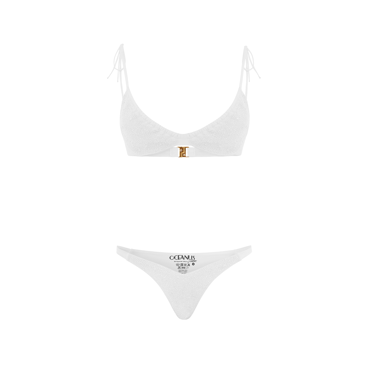 Shop Ariel Bikini White From Oceanus Swimwear At Seezona Seezona