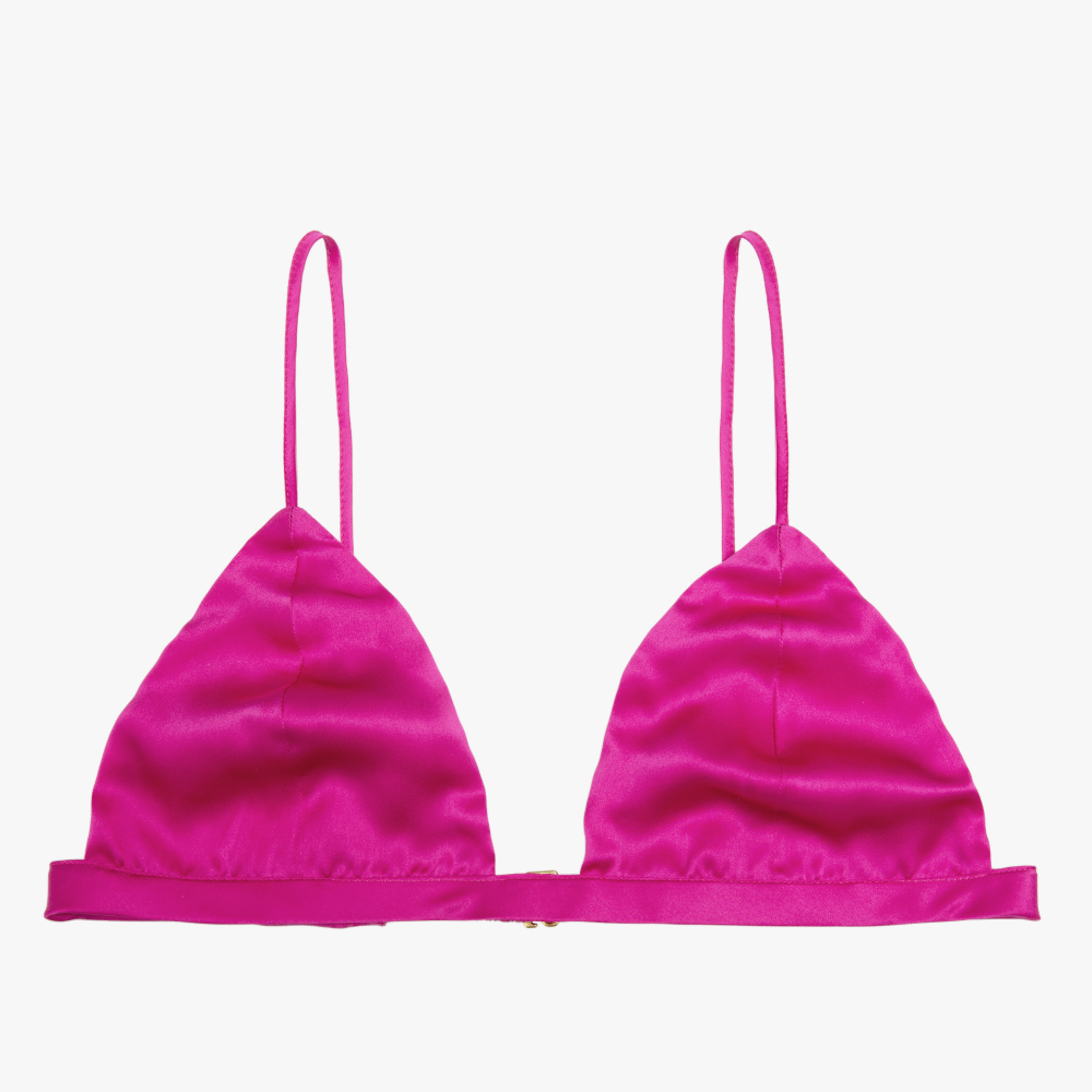 Shop IVY HOT PINK: GOTS ORGANIC SILK LUXURY BRA TOP from HERTH at Seezona