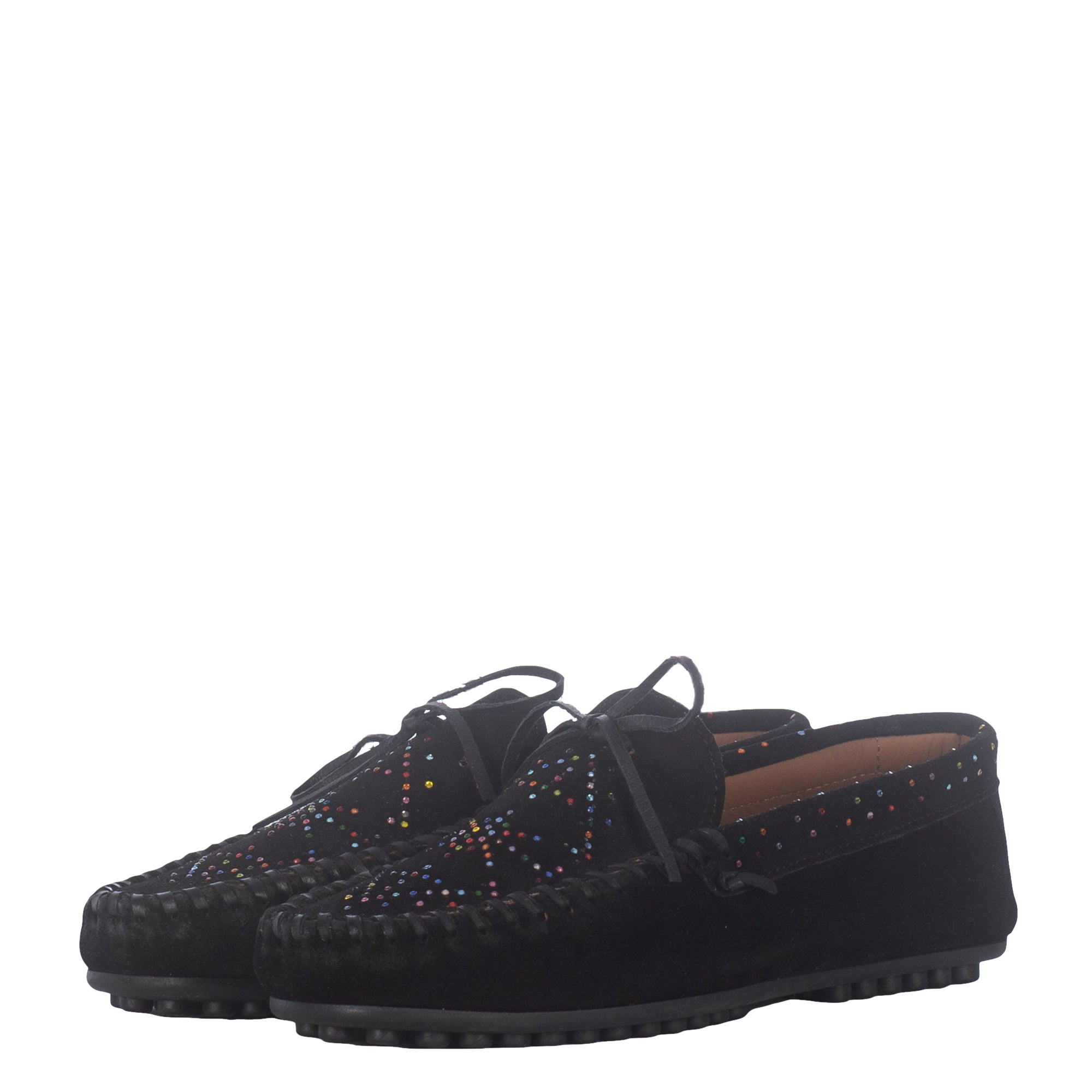 Toral Quechua Black Loafers Multicolored Strass