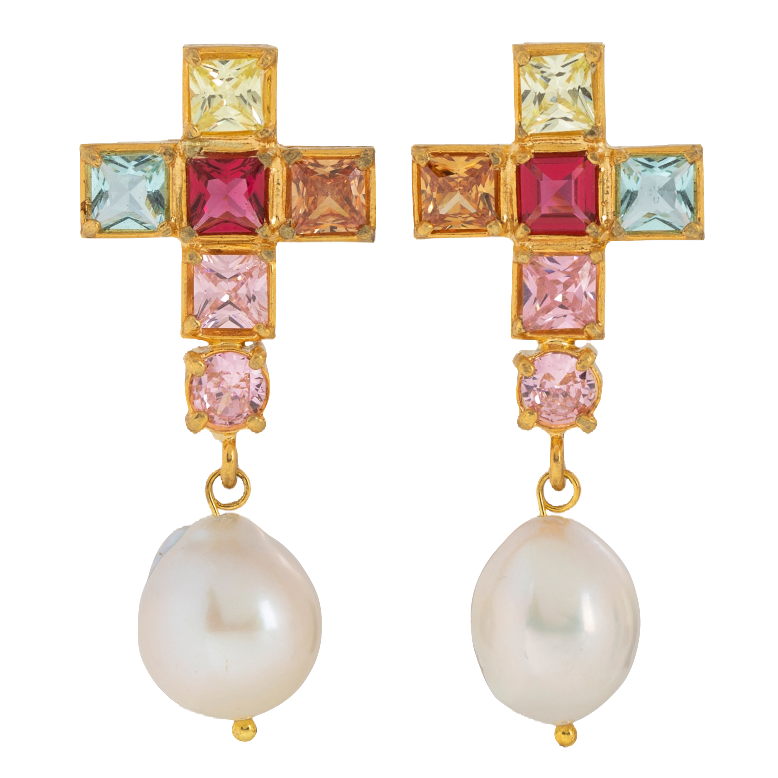 Christie Nicolaides Emme Earrings Multi In Gold