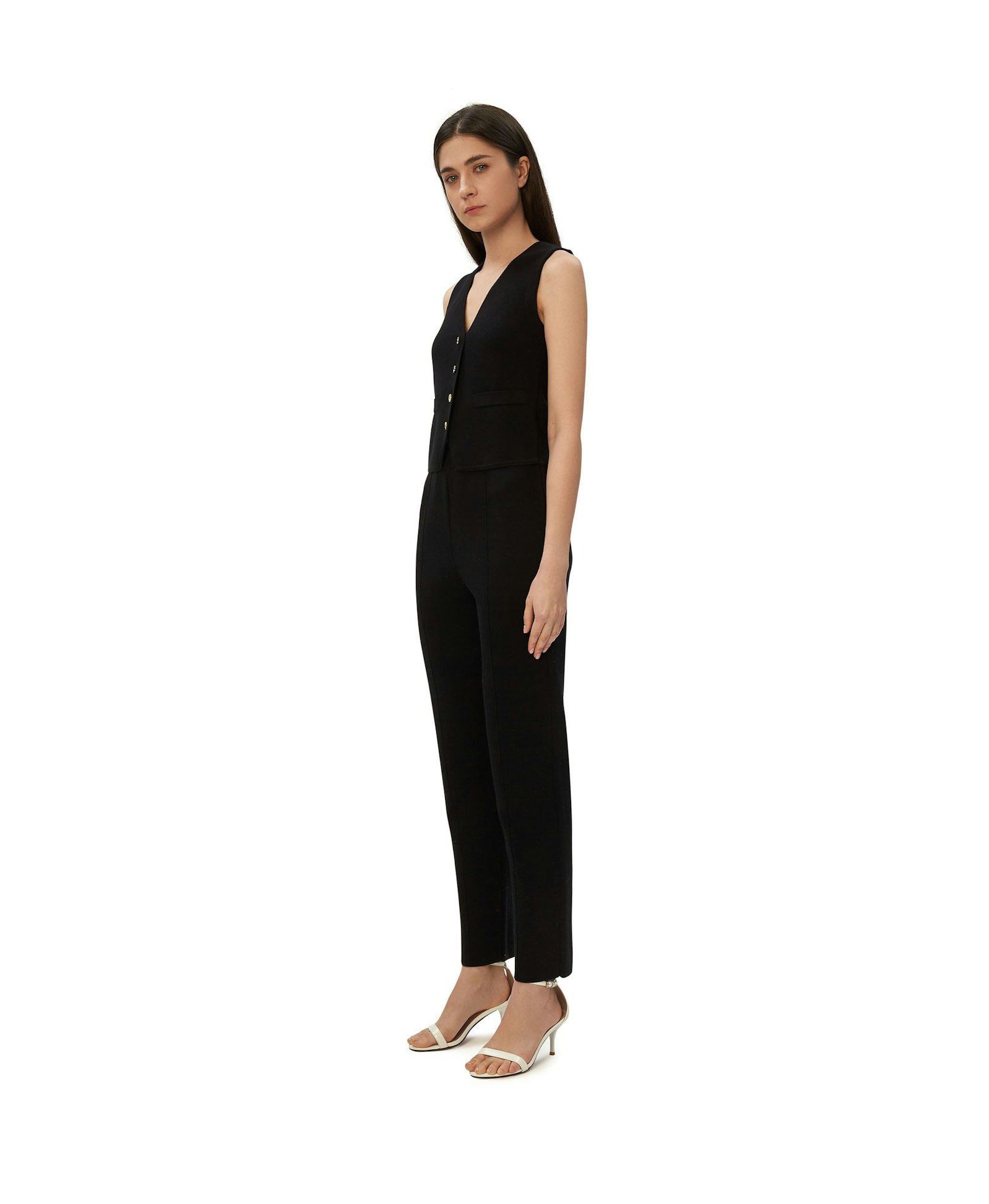 SILK SUIT PANTS in Black made by CRUSH Collection