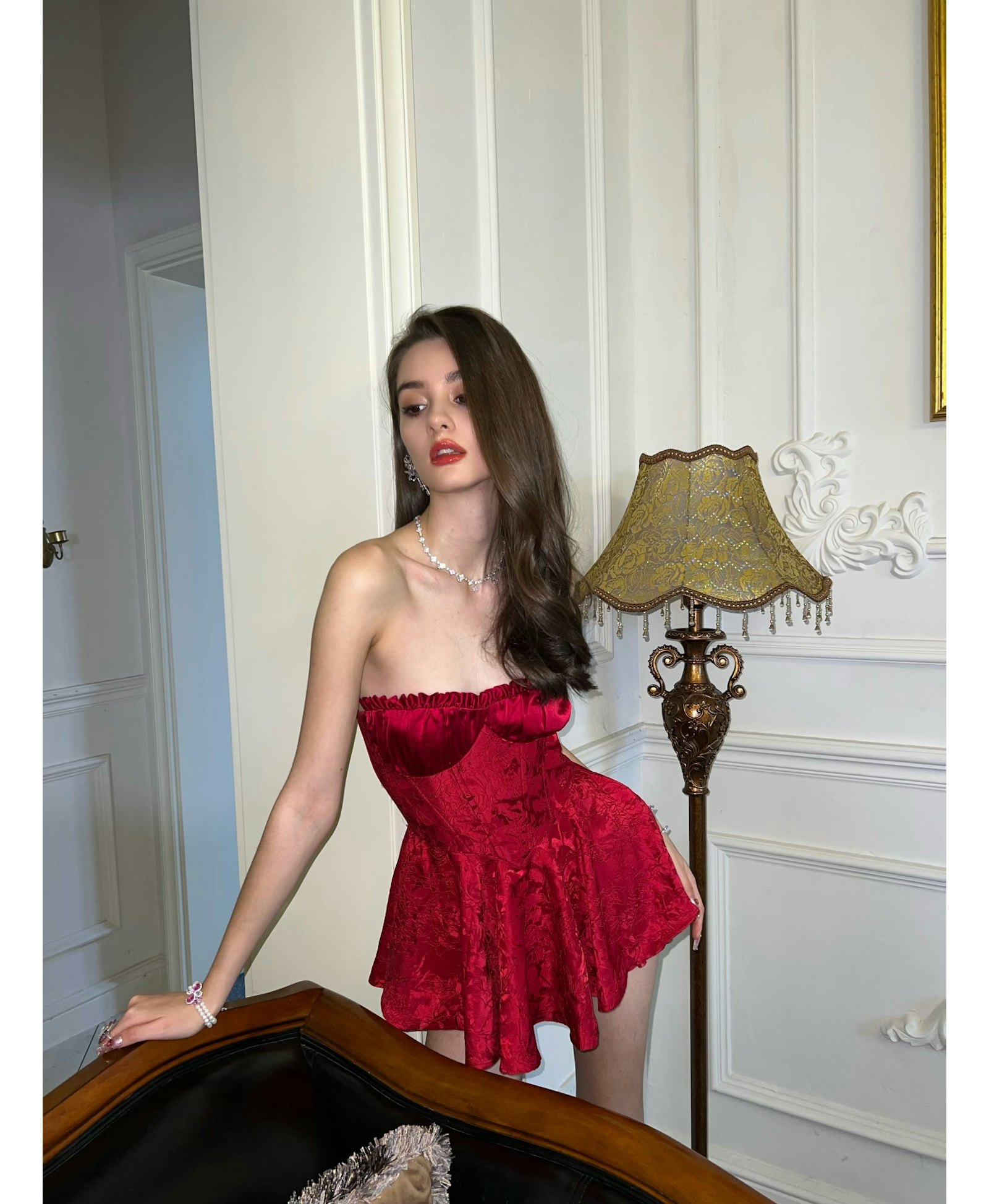 Airina Dress (Red) in Red made by Nana Jacqueline