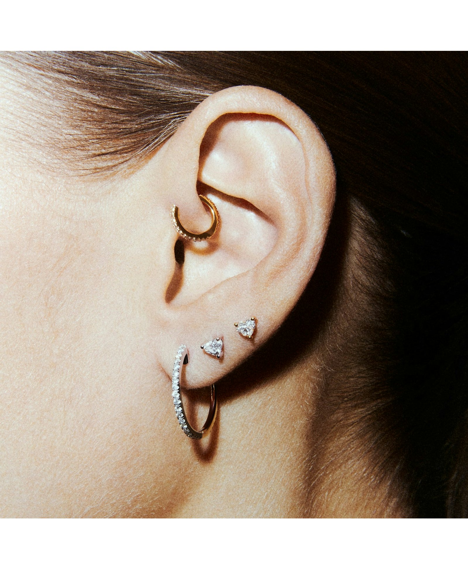 HEART LABRET - WHITE DIAMOND & WHITE GOLD made by ENNUI