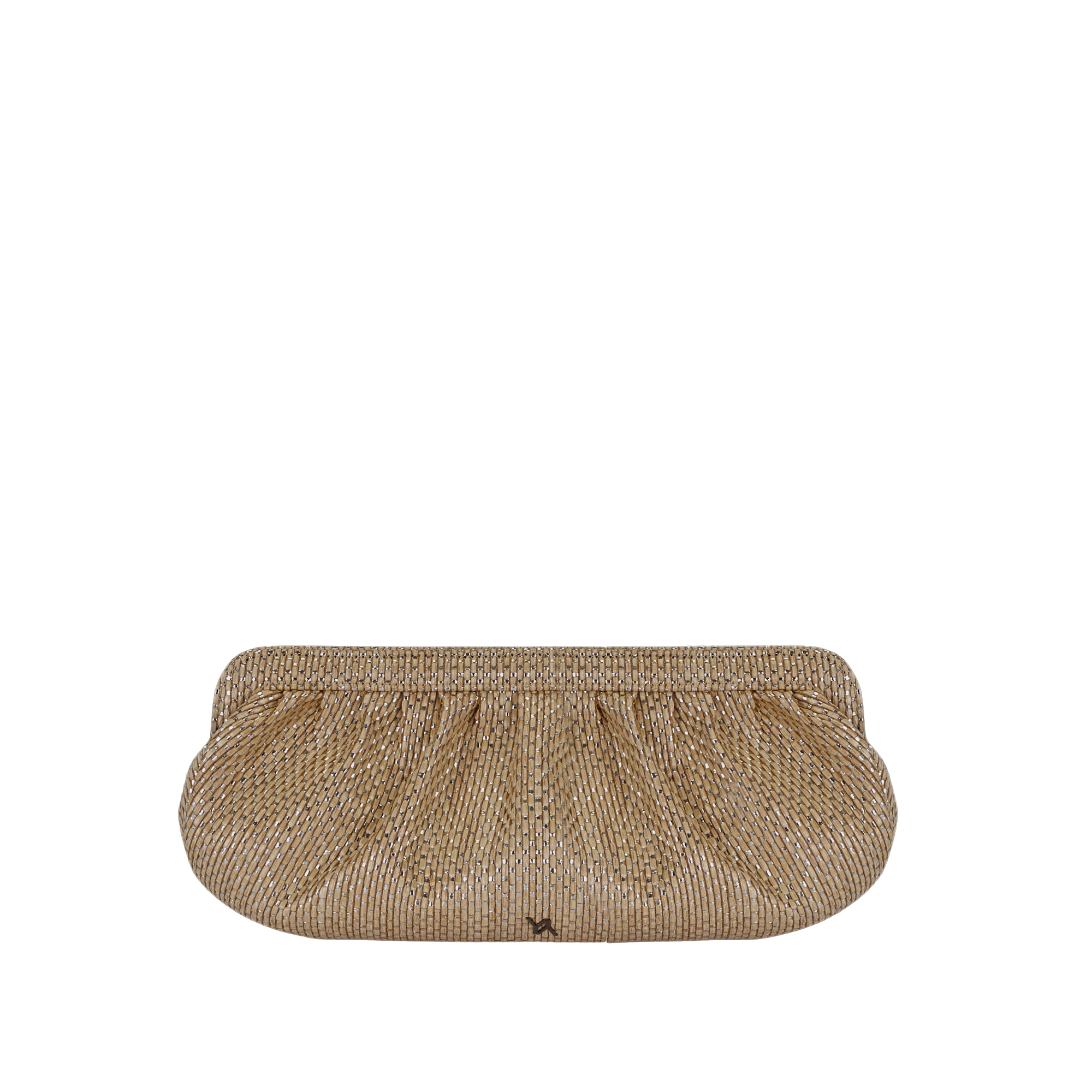 Shop Yliana Yepez Barcelona Raphia Camel Clutch