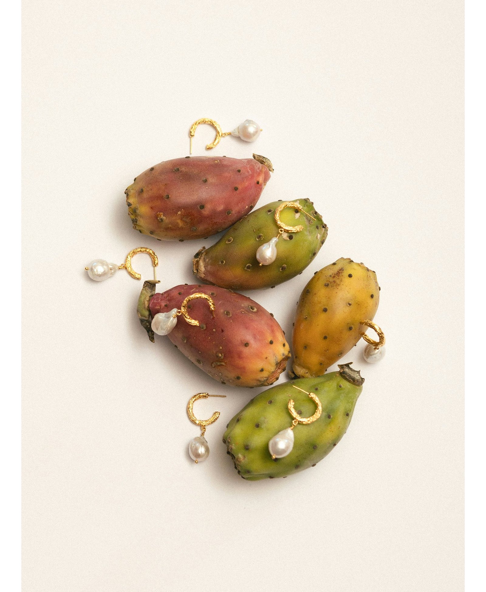 Archaic Pearl Hoop Earrings made by Eva Remenyi