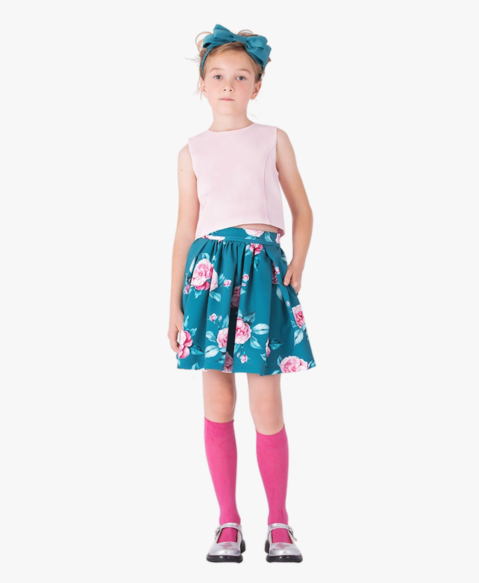 Floral Savaya Girls Outfit | 2 Pieces made by Mama Luma